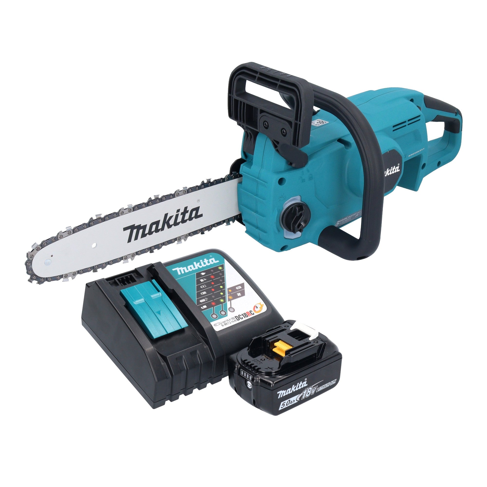 Makita DUC 307 RTX3 Akku Kettensaege 18 V 30 cm Brushless 1x Akku 5 0 Ah Ladegeraet 0 - toolbrothers