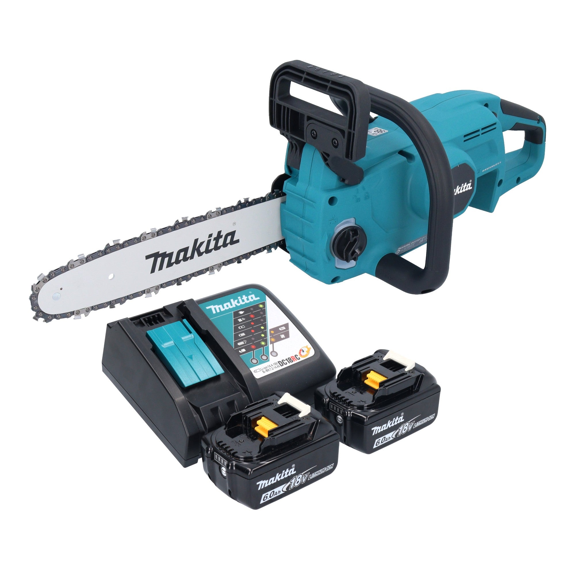 Makita DUC 307 RG2X3 Akku Kettensaege 18 V 30 cm Brushless 2x Akku 6 0 Ah Ladegeraet 0 - toolbrothers