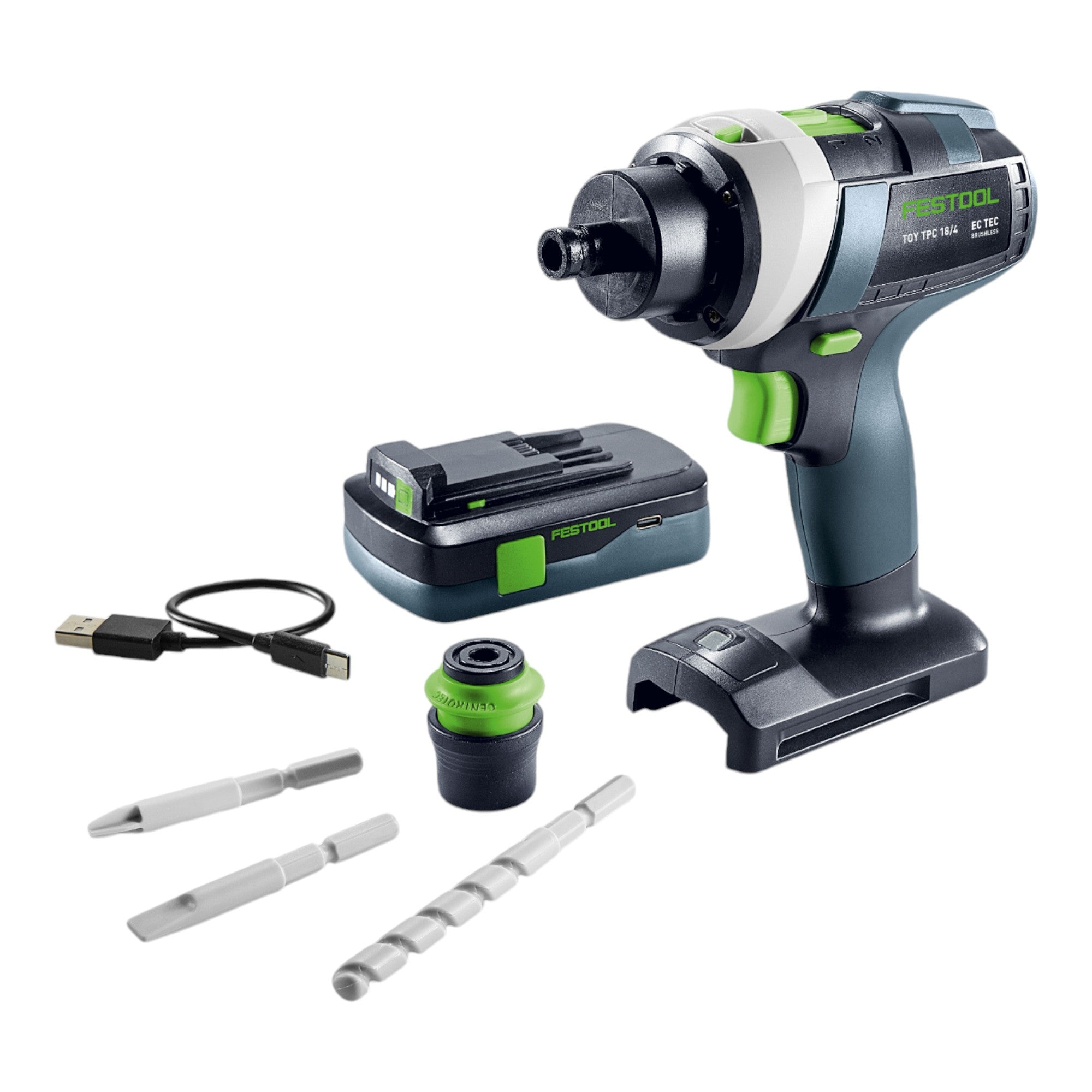 Festool TY TPC Spielzeug Akku Bohrschrauber 577937 1x Akku Bit Bohrer Set 3 tlg  0 - toolbrothers