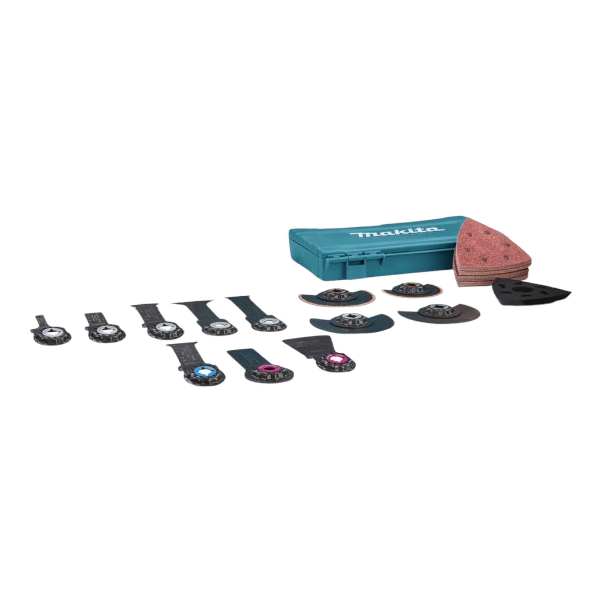 Makita DTM 52 T1JX2 Akku Multifunktionswerkzeug 18 V Starlock Max Brushless 1x Akku 5 0 Ah Ladegeraet 43 tlg Zubehoerset Makpac 3 - toolbrothers