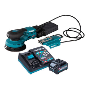Makita BO 003 CGA101 Akku Exzenterschleifer 40 V max. 125 mm 3,0 mm Hub Brushless + 1x Akku 2,0 Ah + Ladegerät