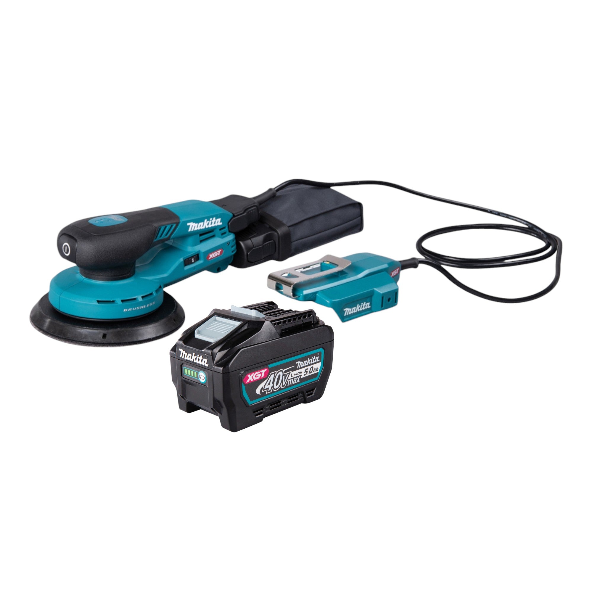 Makita BO 004 CGT1 Akku Exzenterschleifer 40 V max 150 mm 3 0 mm Hub Brushless 1x Akku 5 0 Ah ohne Ladegeraet 0 - toolbrothers