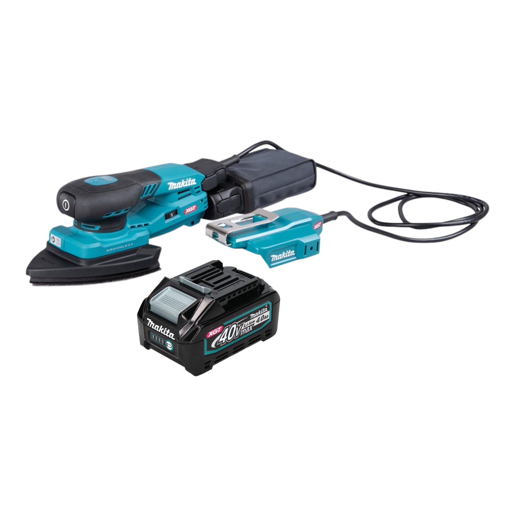 Makita BO 006 CGM1 Akku Deltaschleifer 40 V max 100 x 150 mm 3 0 mm Hub Brushless 1x Akku 4 0 Ah ohne Ladegeraet 0 - toolbrothers