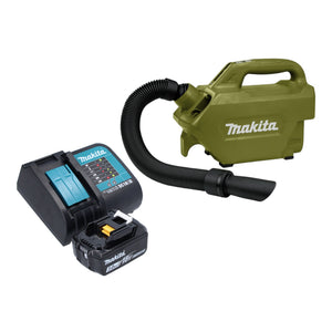 Makita DCL 184 SFO Akku Staubsauger 18 V 54 mbar 0,5 l Olive Outdoor Adventure Serie + 1x Akku 3,0 Ah + Ladegerät