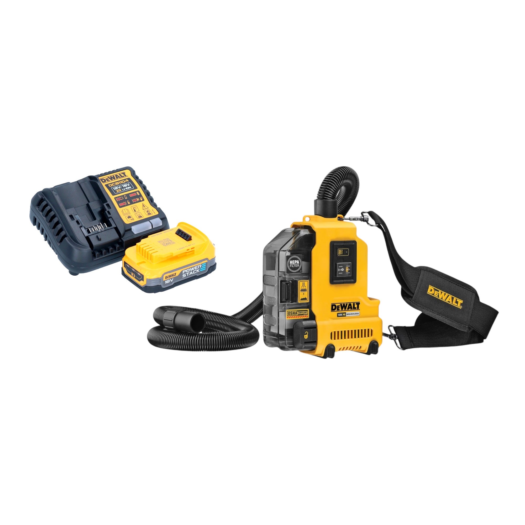 DeWalt DWH 161 E1 Akku Universalabsaugung 18 V 0 21 l Brushless 1x Powerstack Akku 1 7 Ah Ladegeraet 0 - toolbrothers