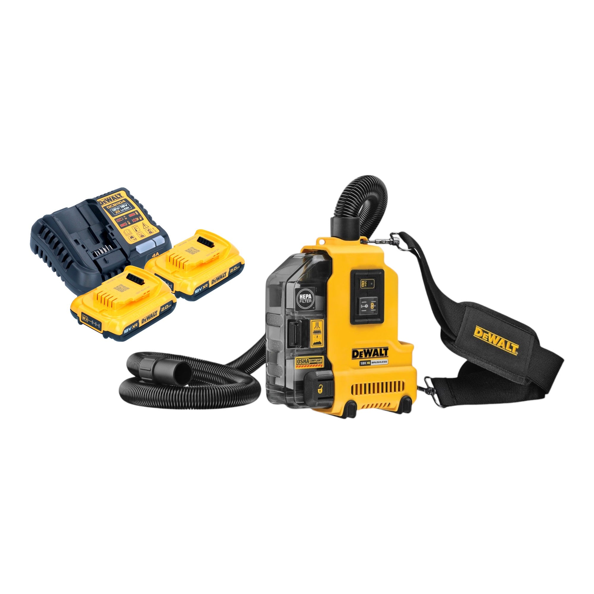 DeWalt DWH 161 D2 Akku Universalabsaugung 18 V 0 21 l Brushless 2x Akku 2 0 Ah Ladegeraet 0 - toolbrothers