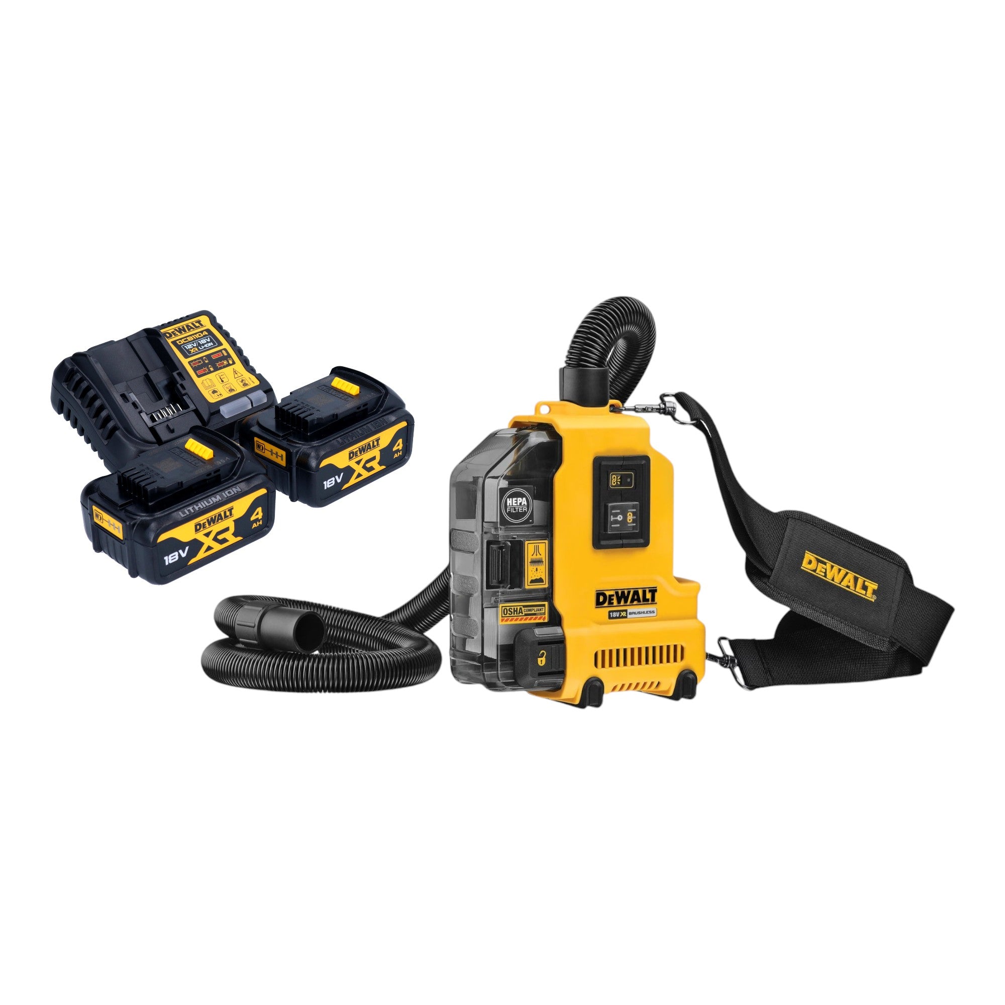 DeWalt DWH 161 M2 Akku Universalabsaugung 18 V 0 21 l Brushless 2x Akku 4 0 Ah Ladegeraet 0 - toolbrothers