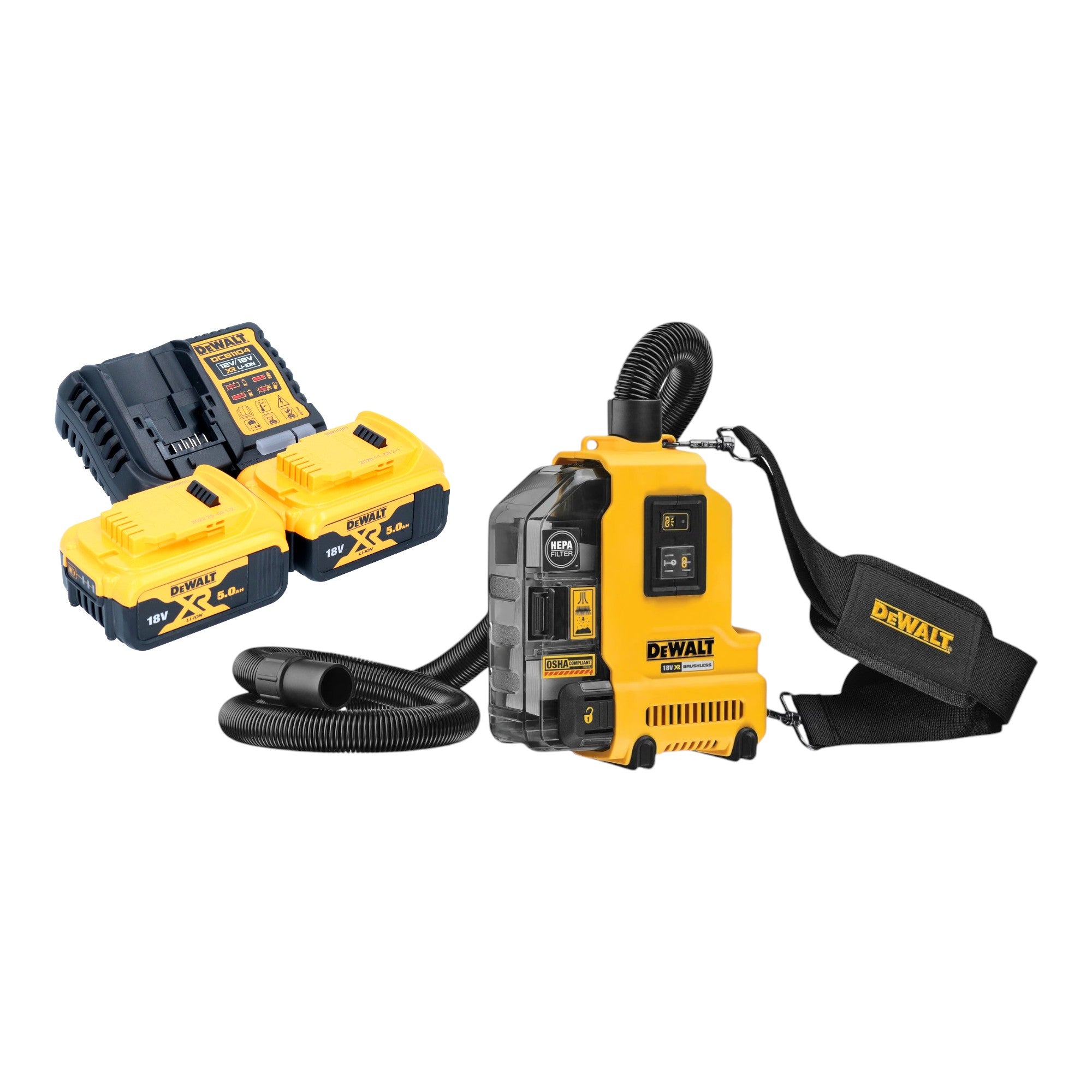 DeWalt DWH 161 P2 Akku Universalabsaugung 18 V 0 21 l Brushless 2x Akku 5 0 Ah Ladegeraet 0 - toolbrothers