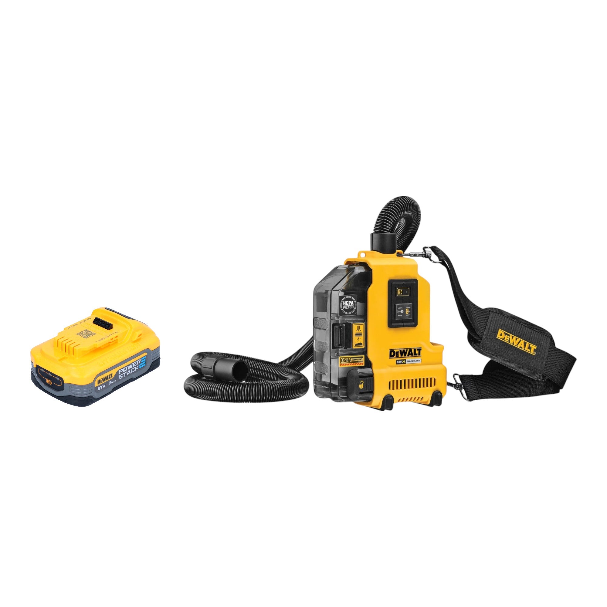 DeWalt DWH 161 N Akku Universalabsaugung 18 V 0 21 l Brushless 1x Powerstack Akku 5 0 Ah ohne Ladegeraet 0 - toolbrothers