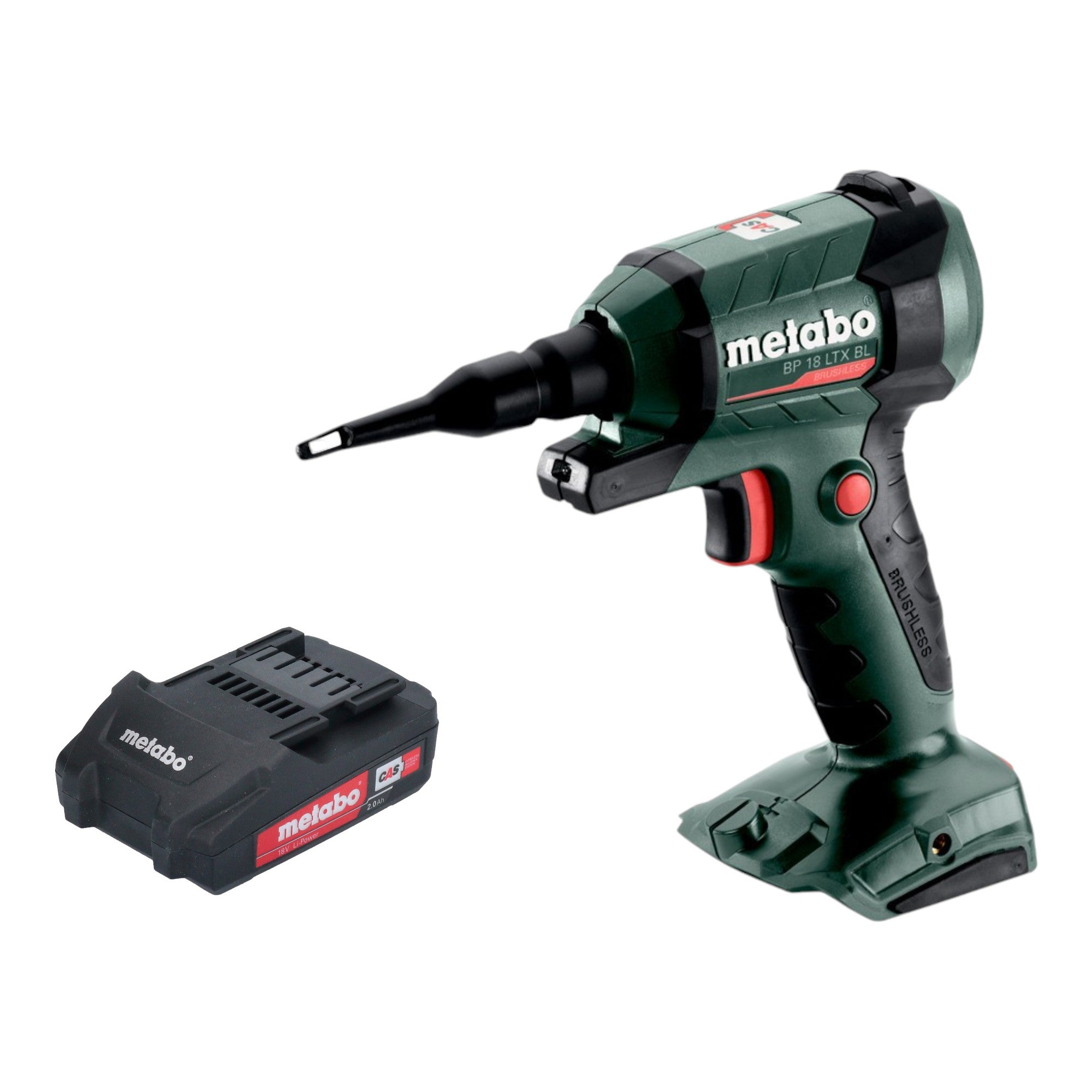 Metabo BP 18 LTX BL Akku Blaspistole 18 V Brushless 1x Akku 2 0 Ah ohne Ladegeraet 0 - toolbrothers