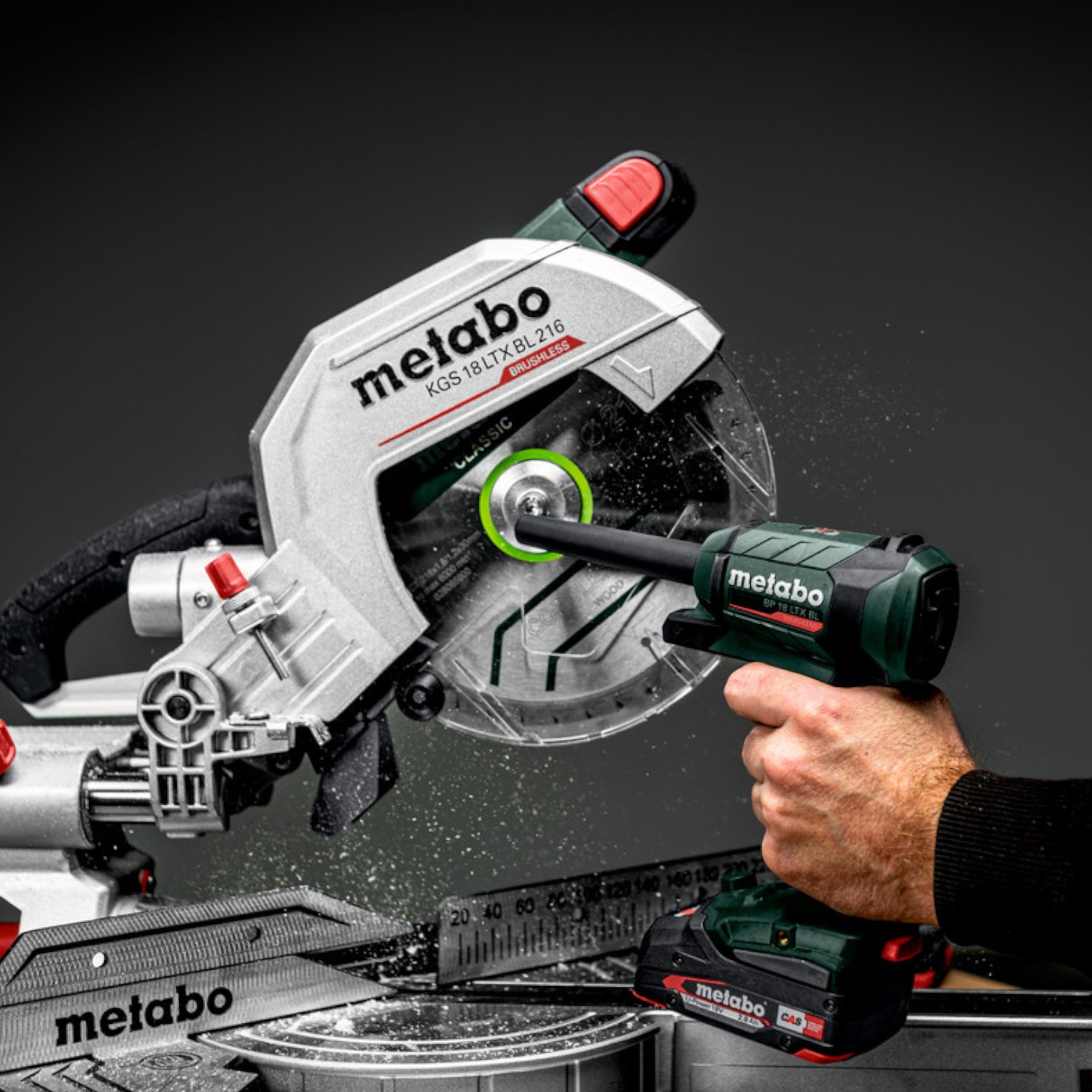Metabo BP 18 LTX BL Akku Blaspistole 18 V Brushless 2x Akku 2 0 Ah Ladegeraet 4 - toolbrothers