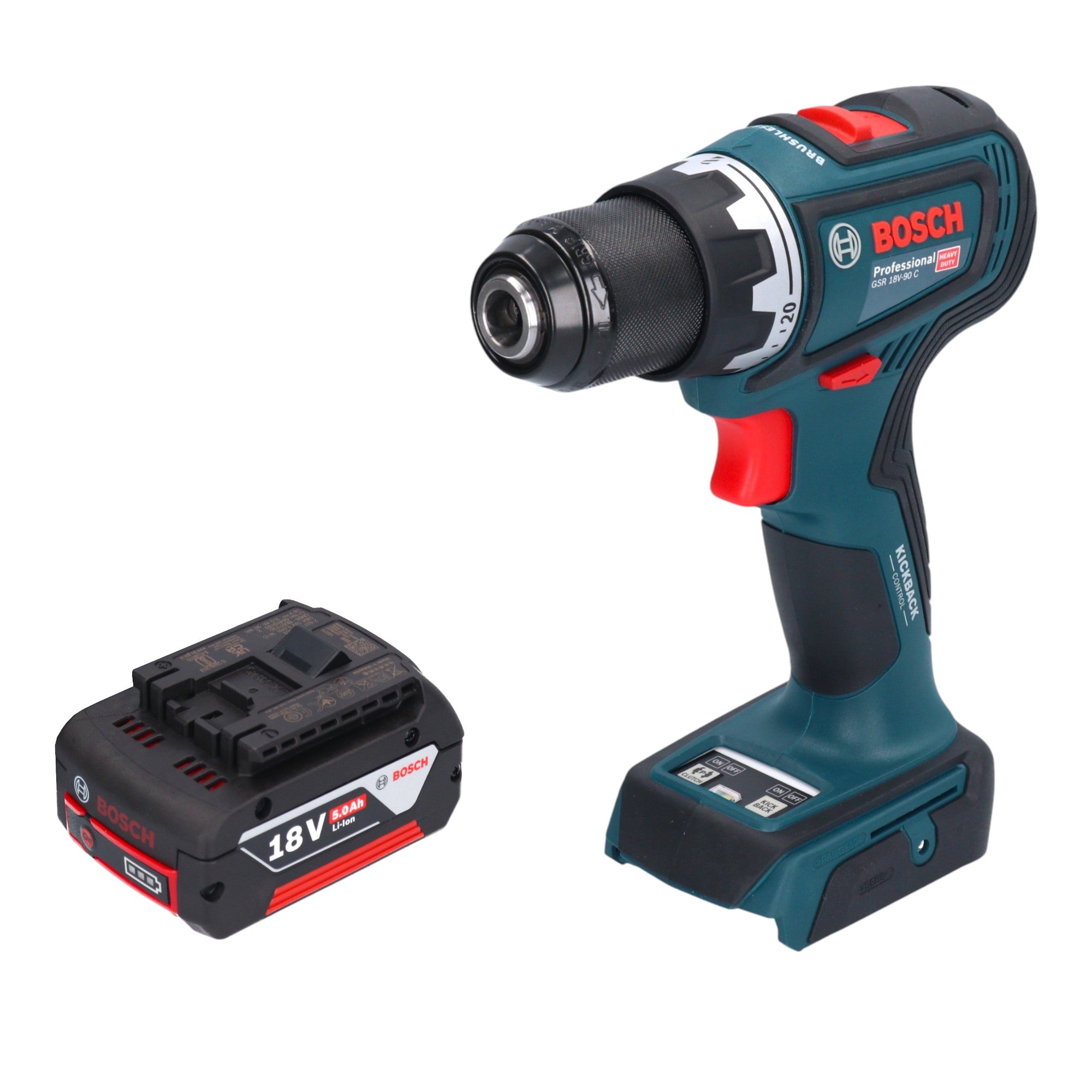 Bosch GSR 18V 90 C Professional Akku Bohrschrauber 18 V 64 Nm Brushless 1x Akku 5 0 Ah ohne Ladegeraet 0 - toolbrothers