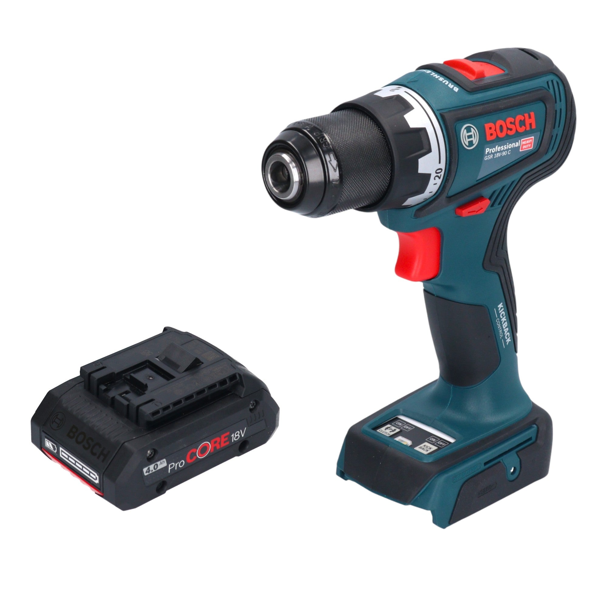 Bosch GSR 18V 90 C Professional Akku Bohrschrauber 18 V 64 Nm Brushless 1x ProCORE Akku 4 0 Ah ohne Ladegeraet 0 - toolbrothers