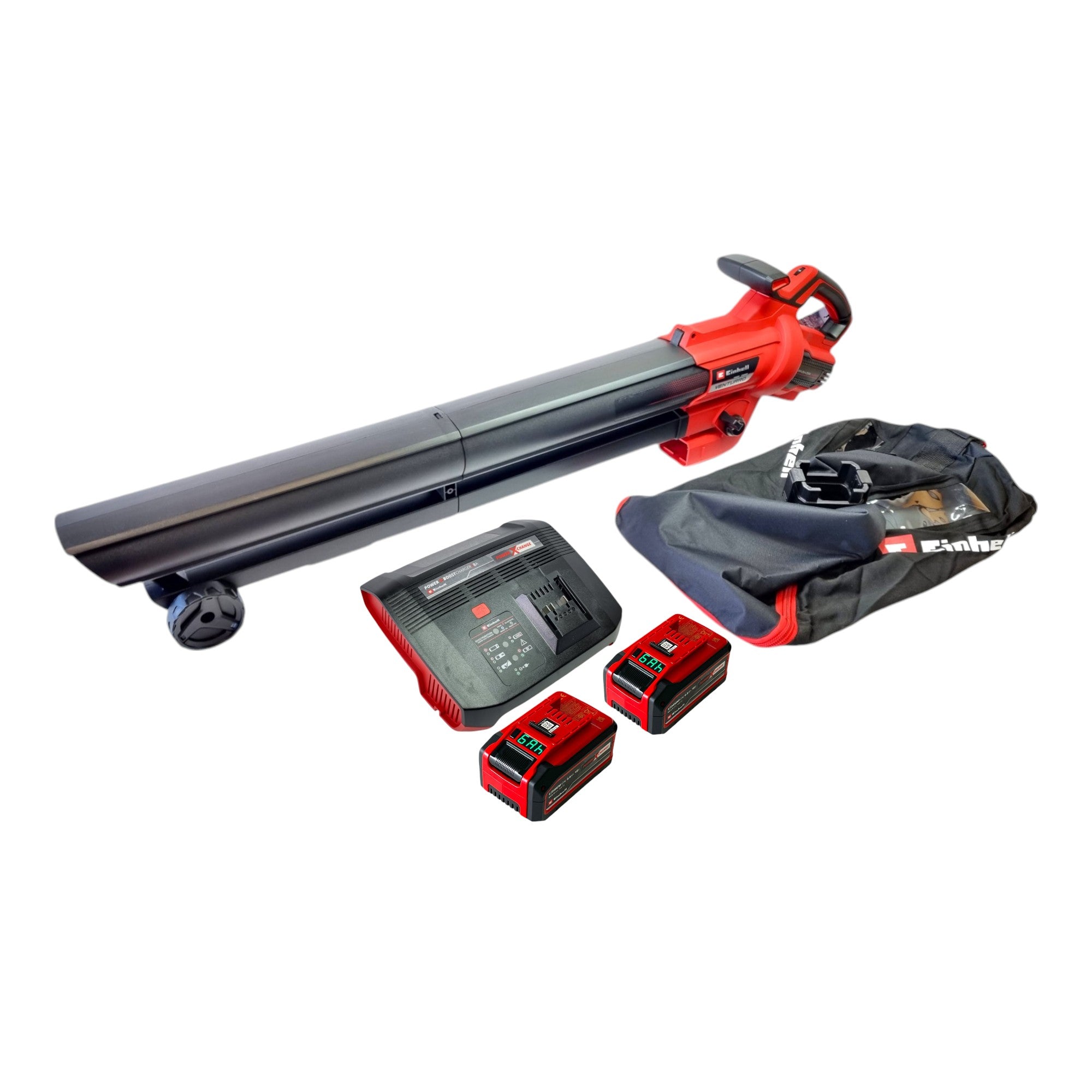 Einhell GE CL 36 Li E Akku Laubblaeser und sauger 36 V 2x 18 V Power X Change Brushless 2x Akku 4 0 6 0 Ah Ladegeraet 0 - toolbrothers