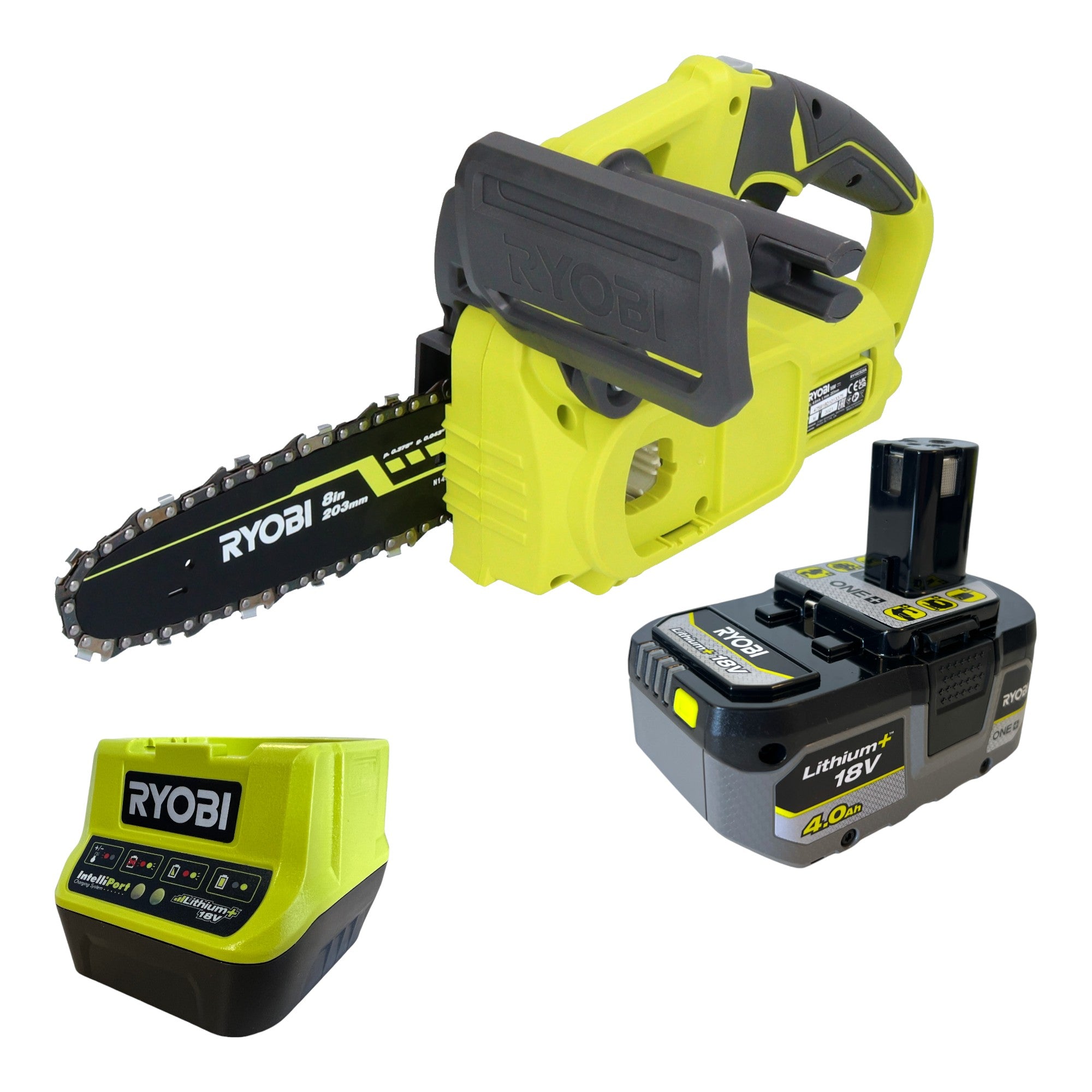 RYOBI RY18CS20A 0 18 V ONE Akku Kettensaege 20 cm Compact 1x Akku 4 0 Ah Ladegeraet 0 - toolbrothers