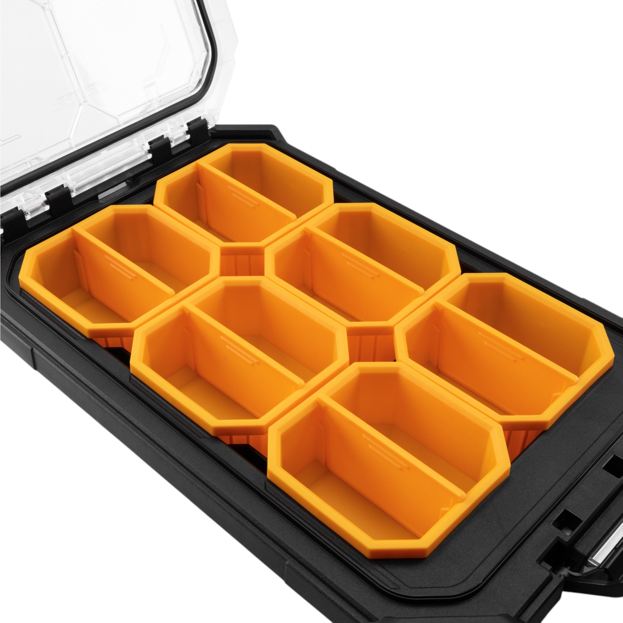 Toughbuilt STACKTECH TB B1 O 10C kompakter flacher Organizer 48 x 26 5 x 10 cm IP65 6x Inlay 6x Trennwand 3 - toolbrothers
