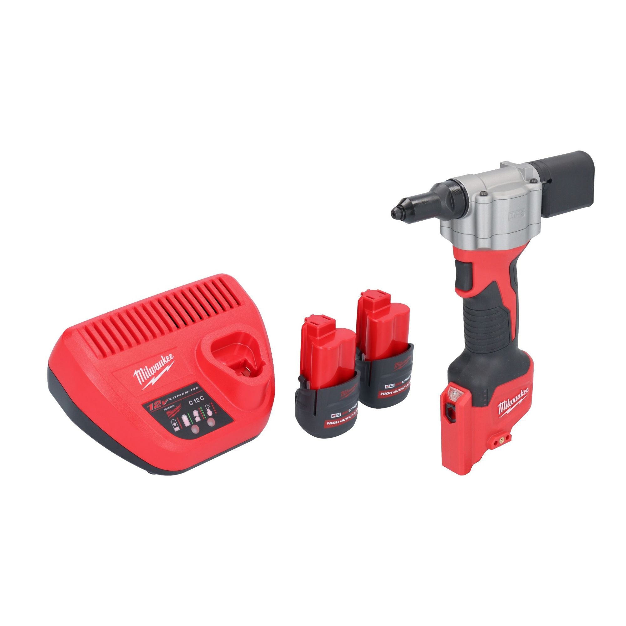 Milwaukee M12 BPRT 252 Akku Blindnietgeraet 12 V 20 32 mm 2x Akku 2 5 Ah Ladegeraet 0 - toolbrothers