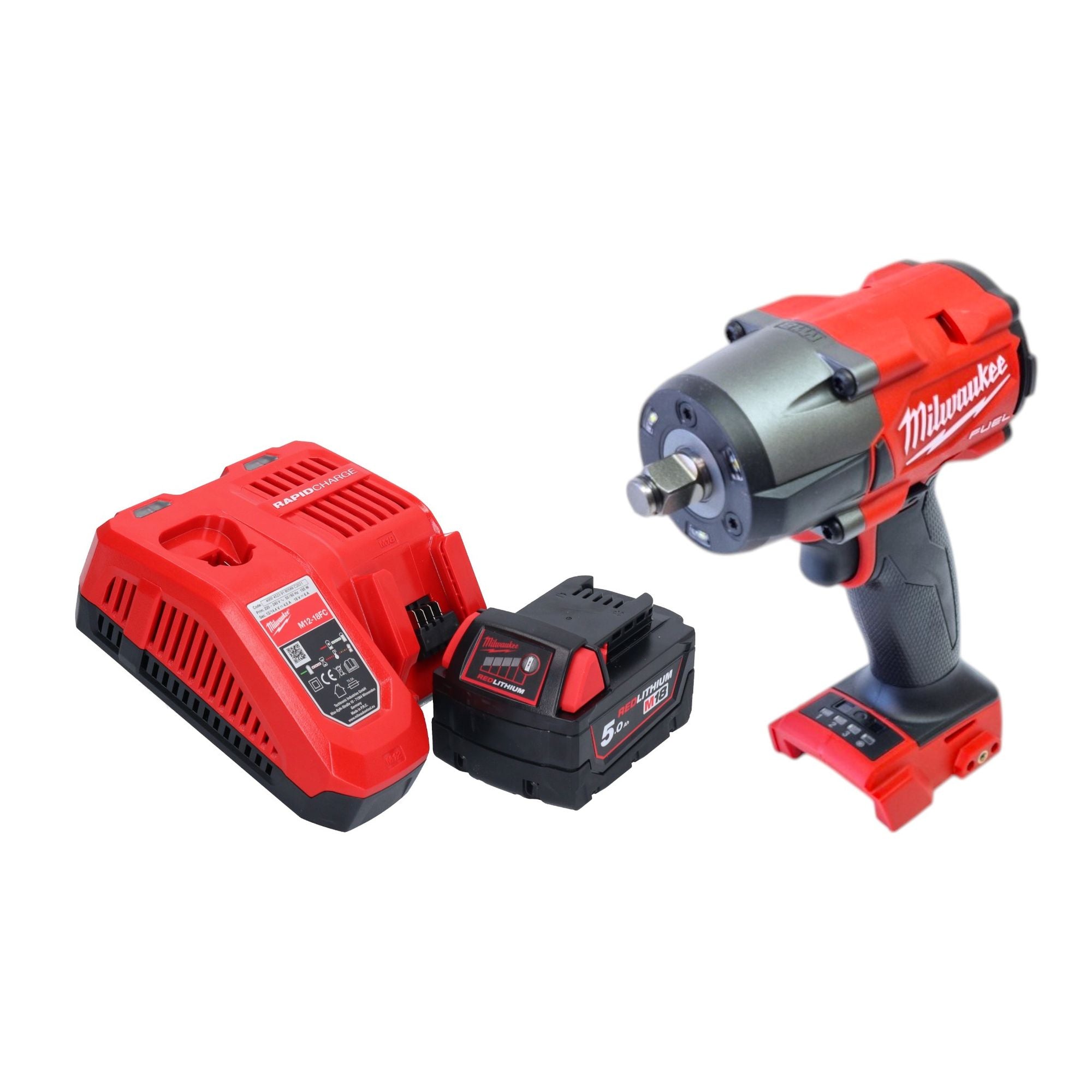 Milwaukee M18 FMTIW2F12 501 Akku Schlagschrauber 18 V 745 Nm 1 2 Brushless 1x Akku 5 0 Ah Ladegeraet 0 - toolbrothers