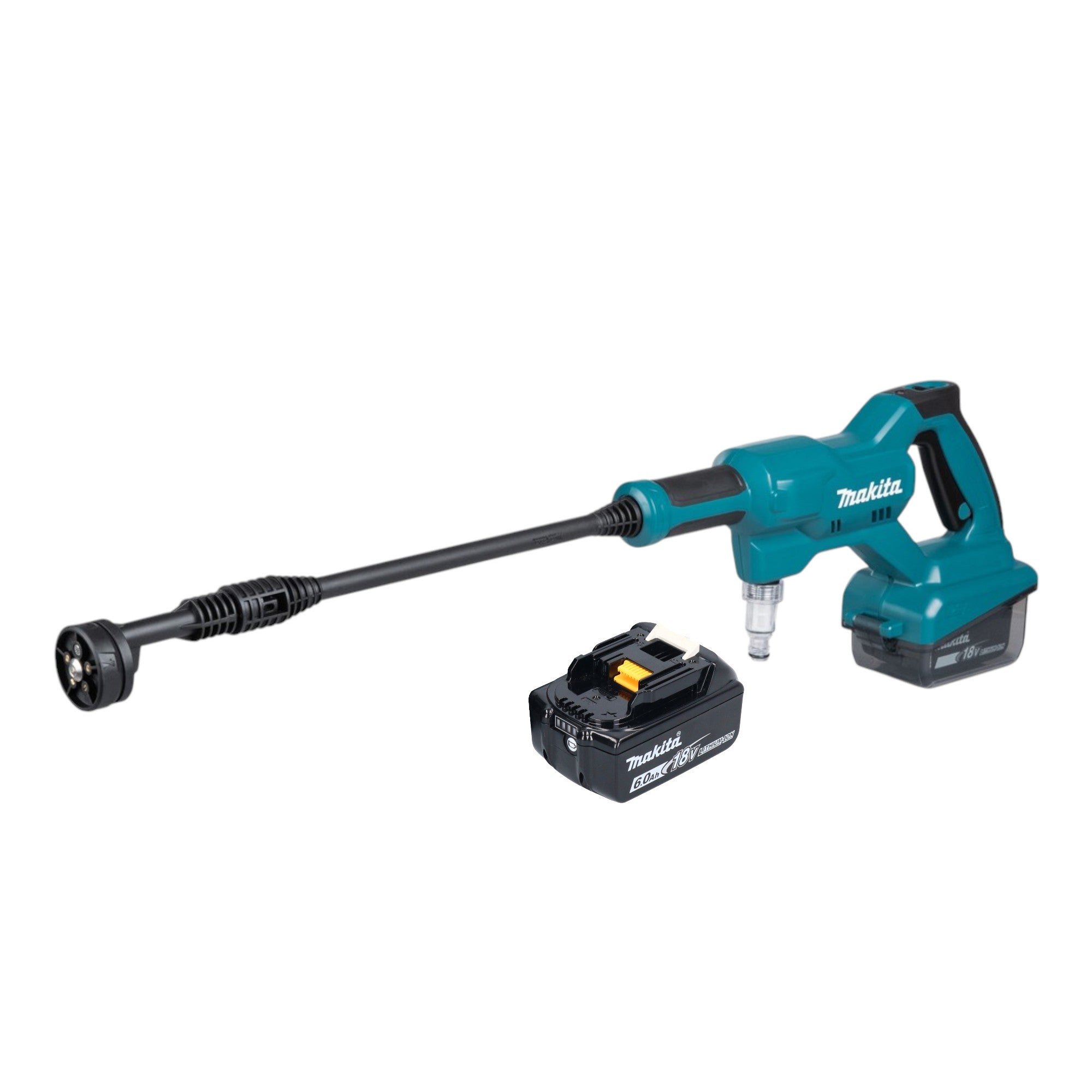 Makita DHW 180 G1 Akku Druckreiniger 18 V 24 bar 1x Akku 6 0 Ah ohne Ladegeraet 0 - toolbrothers