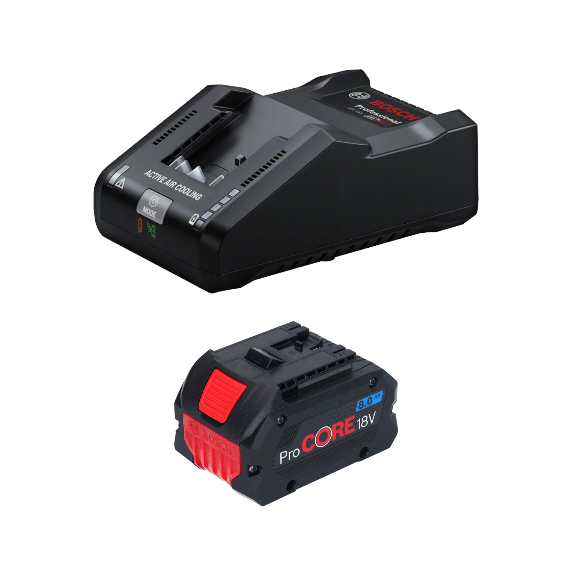 Bosch Starter Set 1x ProCORE 18 V 8 0 Ah Professional Li Ion Einschub Akku 1600A016GK GAL 18V 160 Professional Ladegeraet 1600A02T5G  0 - toolbrothers