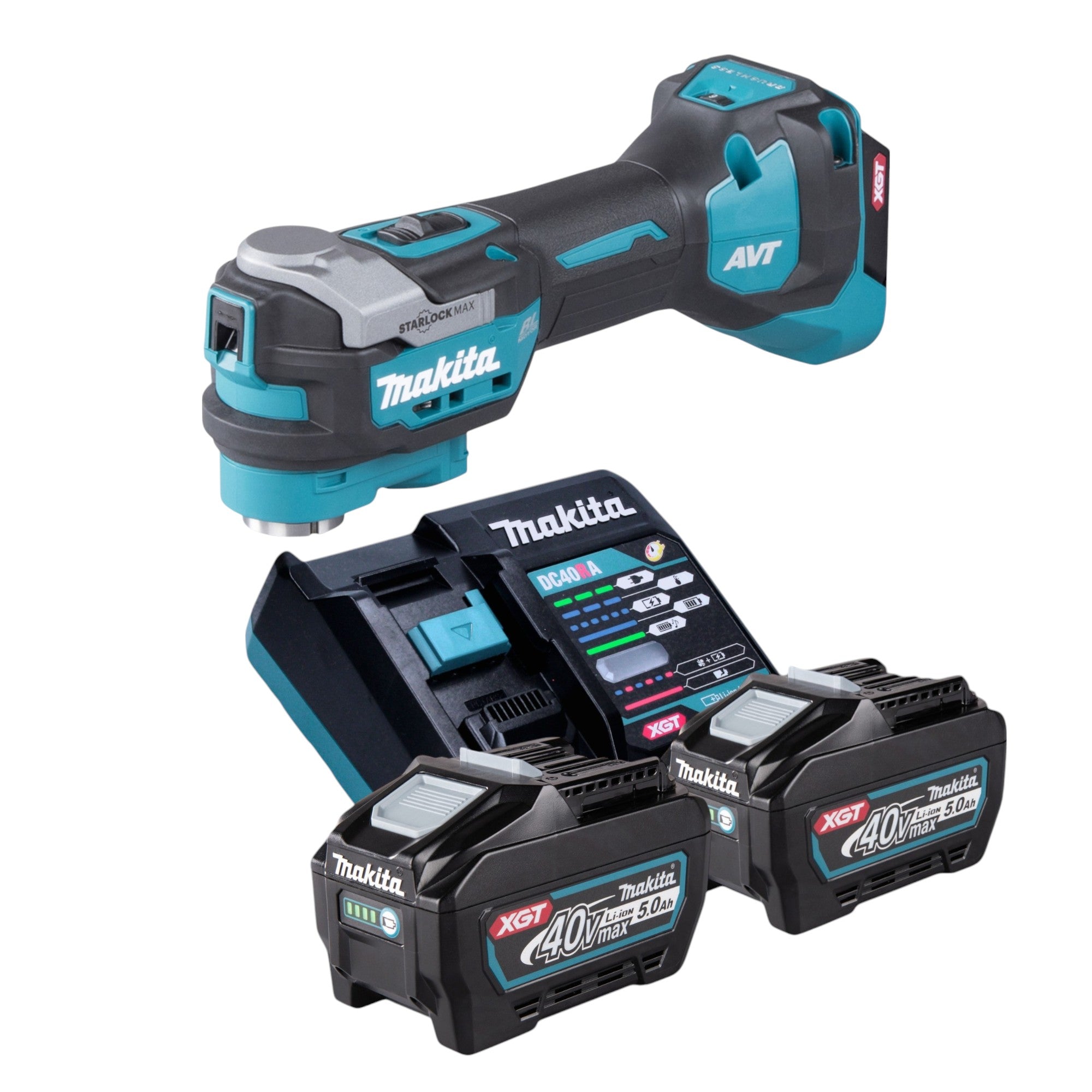 Makita TM 001 GT201 Akku Multifunktionswerkzeug 40 V max Starlock Max Brushless 2x Akku 5 0 Ah Ladegeraet 0 - toolbrothers