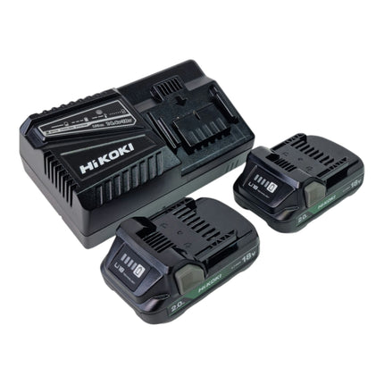 HiKOKI DS18 DDWRZ trapano avvitatore a batteria 18 V 55 Nm brushless + 2x batteria ricaricabile 2,0 Ah + caricabatterie + custodia