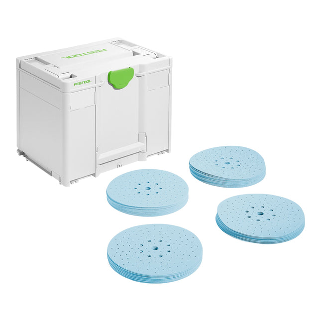 Festool D225 GR SYS Set-P set abrasivo ( 578280 ) 110 pcs P80 - P320 + cap + regla plegable + systainer
