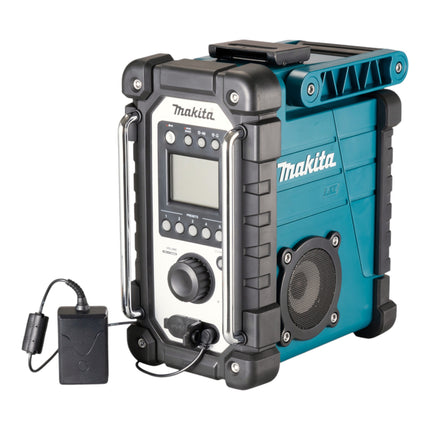 Makita DMR 116 RA radio inalámbrica para obras 14,4 - 18 V AM FM AUX + 2x batería recargable 2,0 Ah + cargador