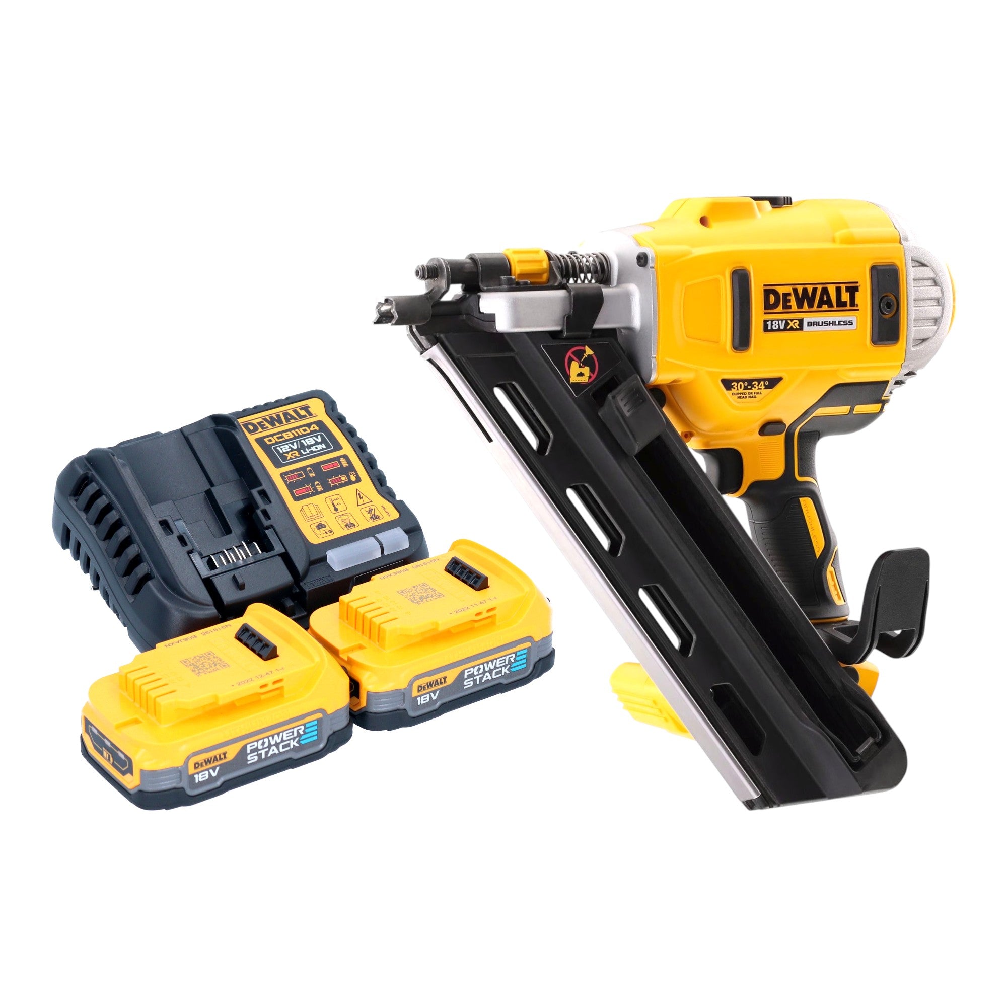 DeWalt DCN 692 E2 Akku Streifennagler 18 V 50 90 mm Brushless 2x Powerstack Akku 1 7 Ah Ladegeraet 0 - toolbrothers