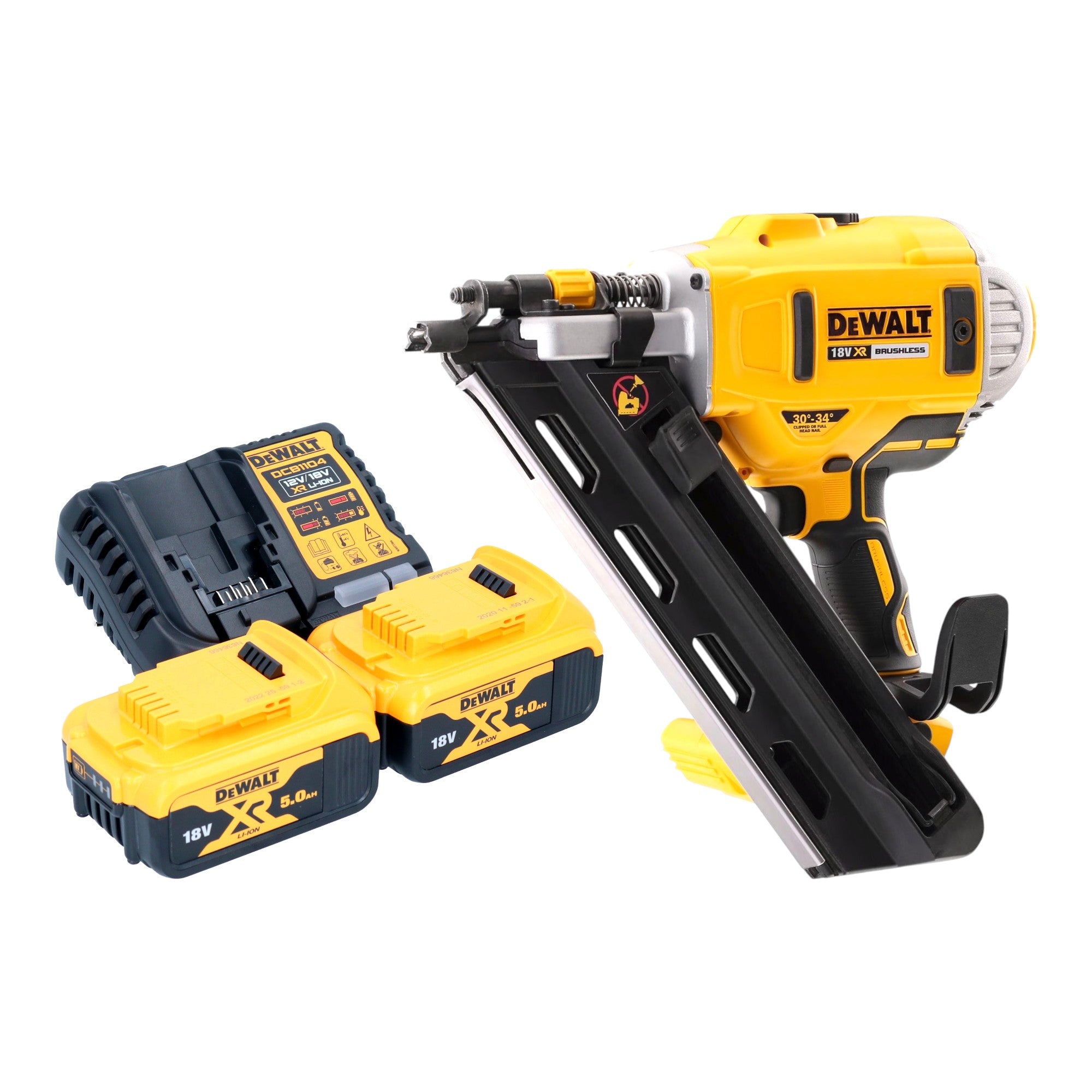 DeWalt DCN 692 P2 Akku Streifennagler 18 V 50 90 mm Brushless 2x Akku 5 0 Ah Ladegeraet 0 - toolbrothers