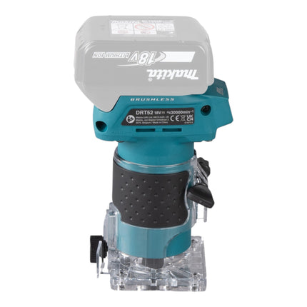 Makita DRT 52 ZJ cordless edge router 18 V 6 mm brushless + Makpac - without battery, without charger