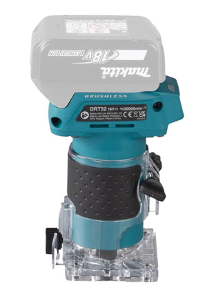 Makita DRT 52 STJ fraiseuse de chant sans fil 18 V 6 mm Brushless + 2x batterie 5,0 Ah + chargeur + Makpac