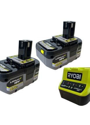 Ryobi R18AG-0 Meuleuse d'angle sans fil 18 V ONE+ 115 mm + 2x batterie 4,0 Ah + chargeur