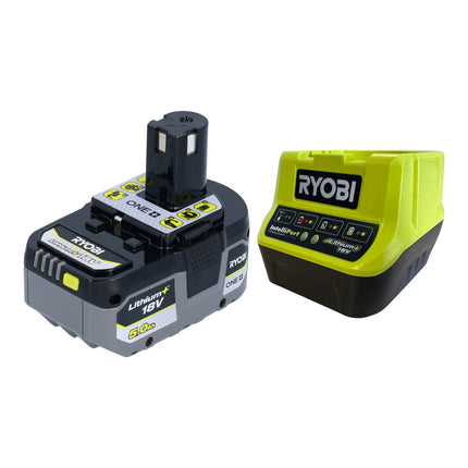 Ryobi R18AG-0 Akumulatorowa szlifierka kątowa 18 V ONE+ 115 mm + 1x akumulator 5,0 Ah + ładowarka