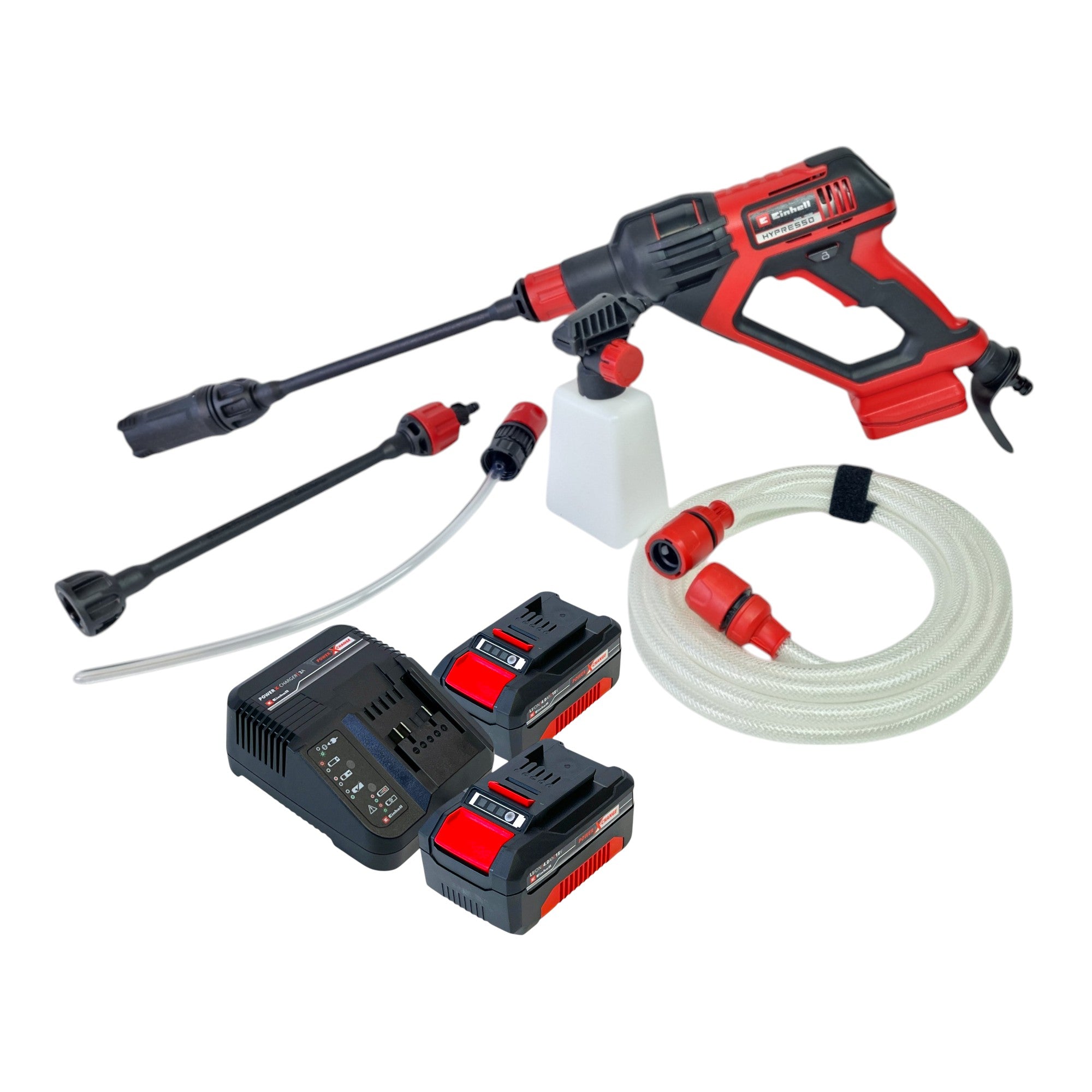 Einhell HYPRESSO 18 24 1 Akku Druckreinigerpistole 18 V 24 bar 240 l h 2x Akku 4 0 Ah Ladegeraet 0 - toolbrothers