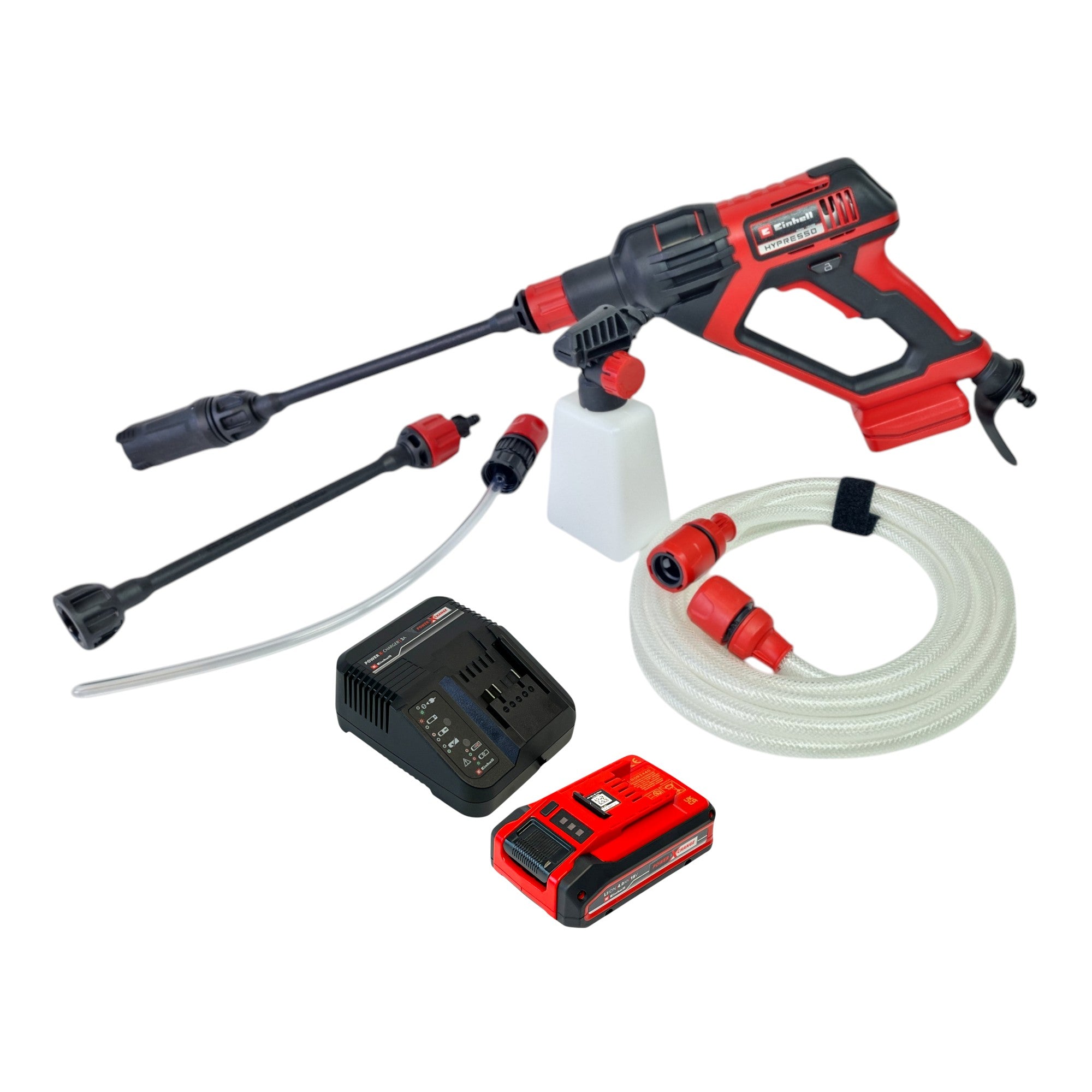 Einhell HYPRESSO 18 24 1 Akku Druckreinigerpistole 18 V 24 bar 240 l h 1x PXC Plus Akku 4 0 Ah Ladegeraet 0 - toolbrothers