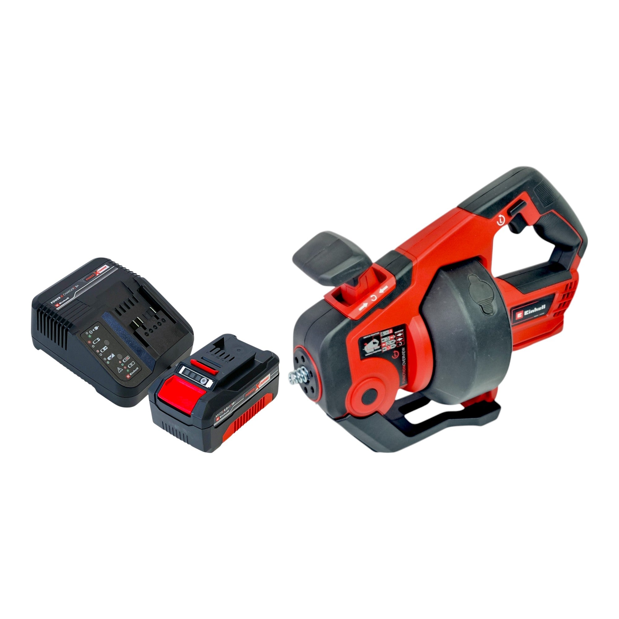 Einhell TE DA 18 760 Li Akku Rohrreiniger 18 V 7 6 m 55 mm 1x Akku 4 0 Ah Ladegeraet 0 - toolbrothers