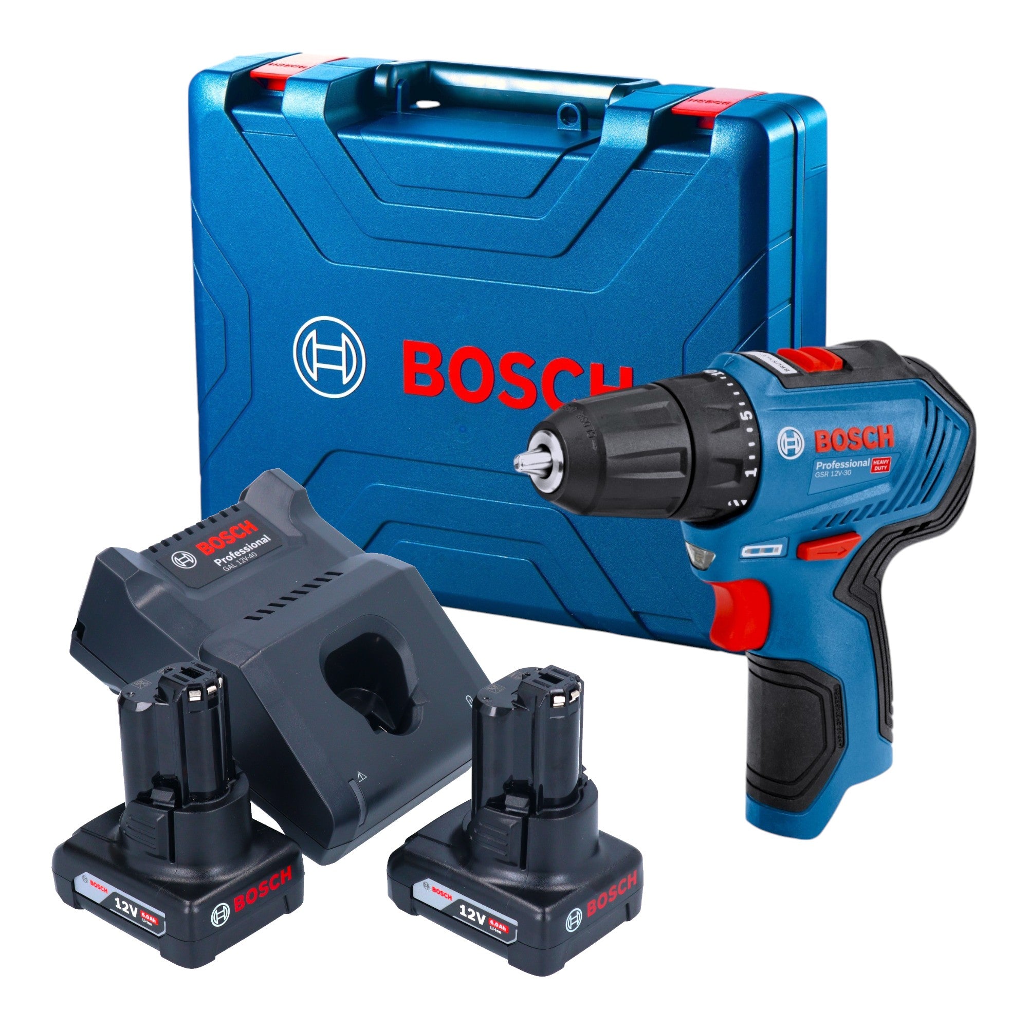 Bosch GSR 12V 30 Professional Akku Bohrschrauber 12 V 30 Nm Brushless 2x Akku 6 0 Ah Ladegeraet Koffer 0 - toolbrothers