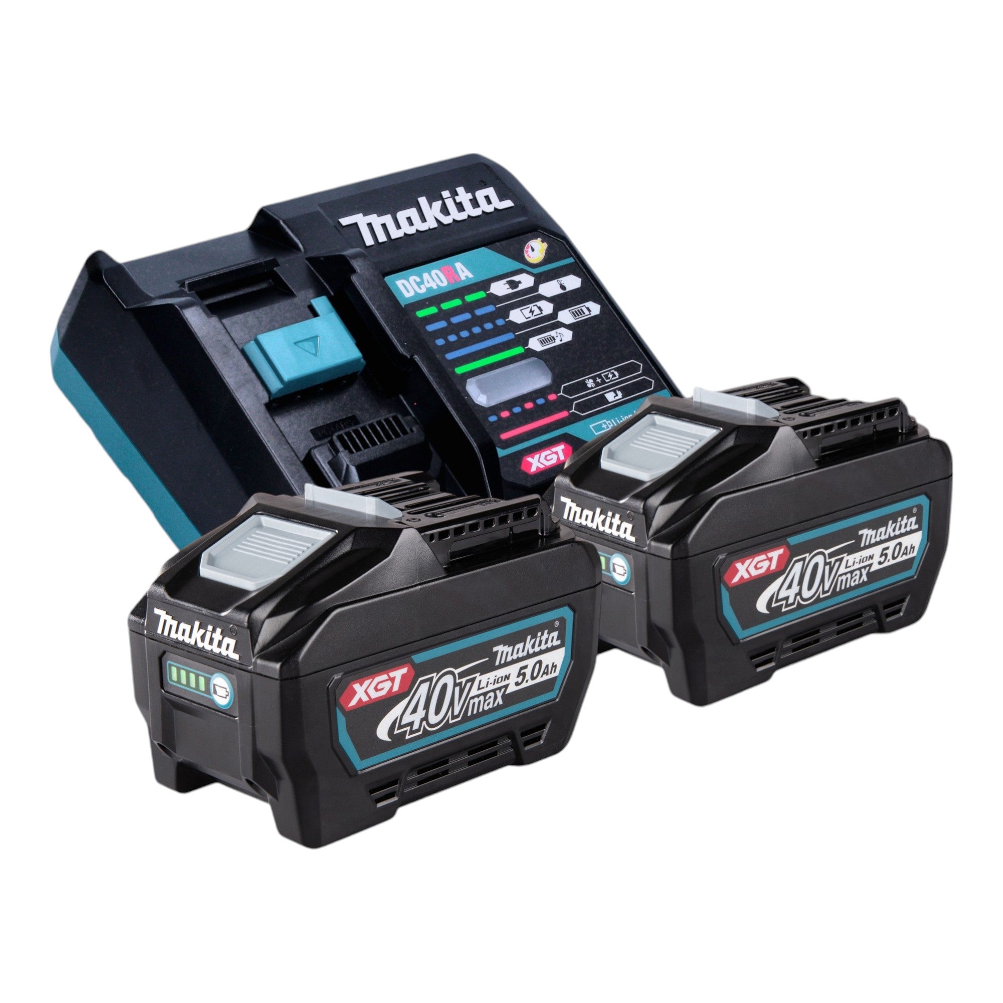 Makita GA 041 GT201 Akku Winkelschleifer 40 V max 125 mm X LOCK Brushless 2x Akku 5 0 Ah Ladegeraet Makpac 3 - toolbrothers