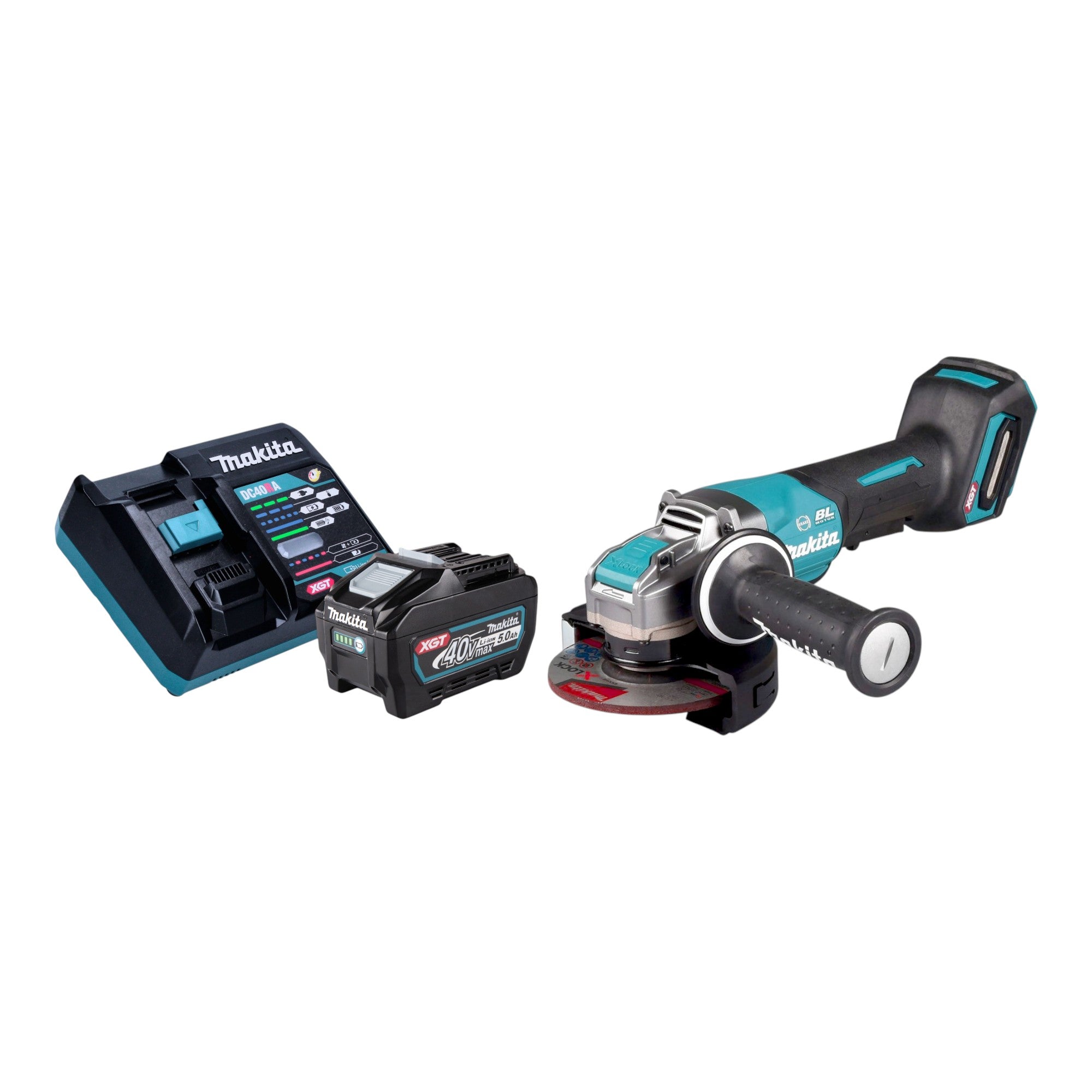 Makita GA 047 GT101 Akku Winkelschleifer 40 V max 125 mm X LOCK Brushless 1x Akku 5 0 Ah Ladegeraet 0 - toolbrothers