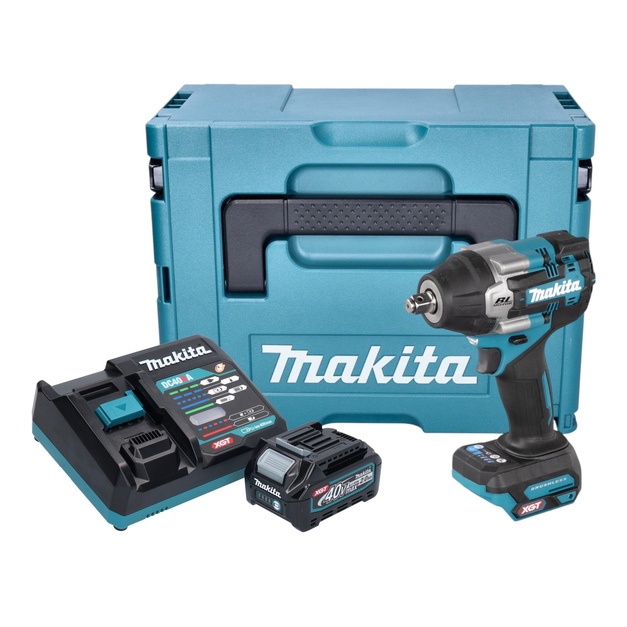 Makita TW 007 GA101 Akku Schlagschrauber 40 V max 760 Nm 1 2 Brushless 1x Akku 2 0 Ah Ladegeraet Makpac 0 - toolbrothers