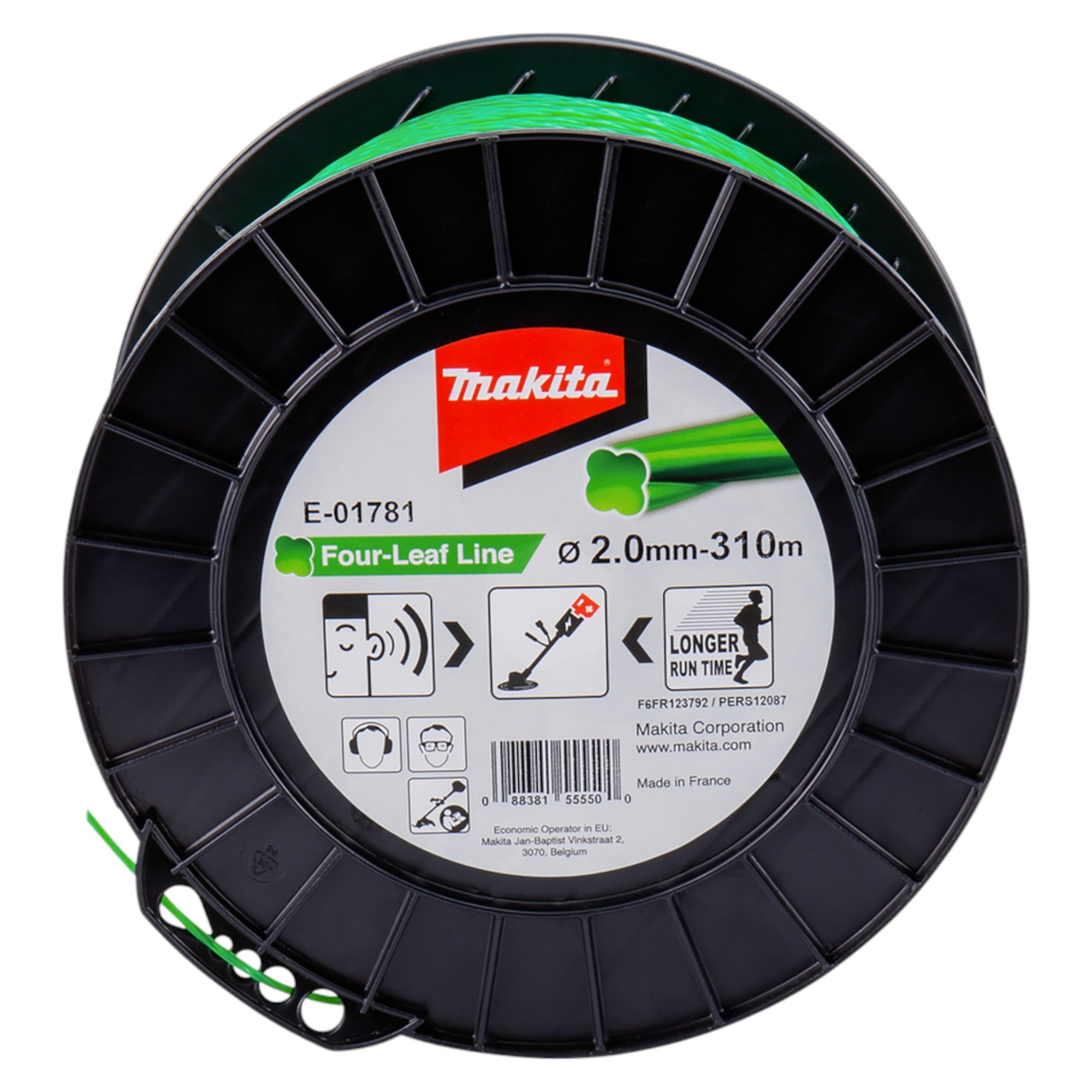 Makita Four Leaf Maehfaden 2 0 mm 310 m E 01781 fuer Akku Freischneider UR 002 G 0 - toolbrothers