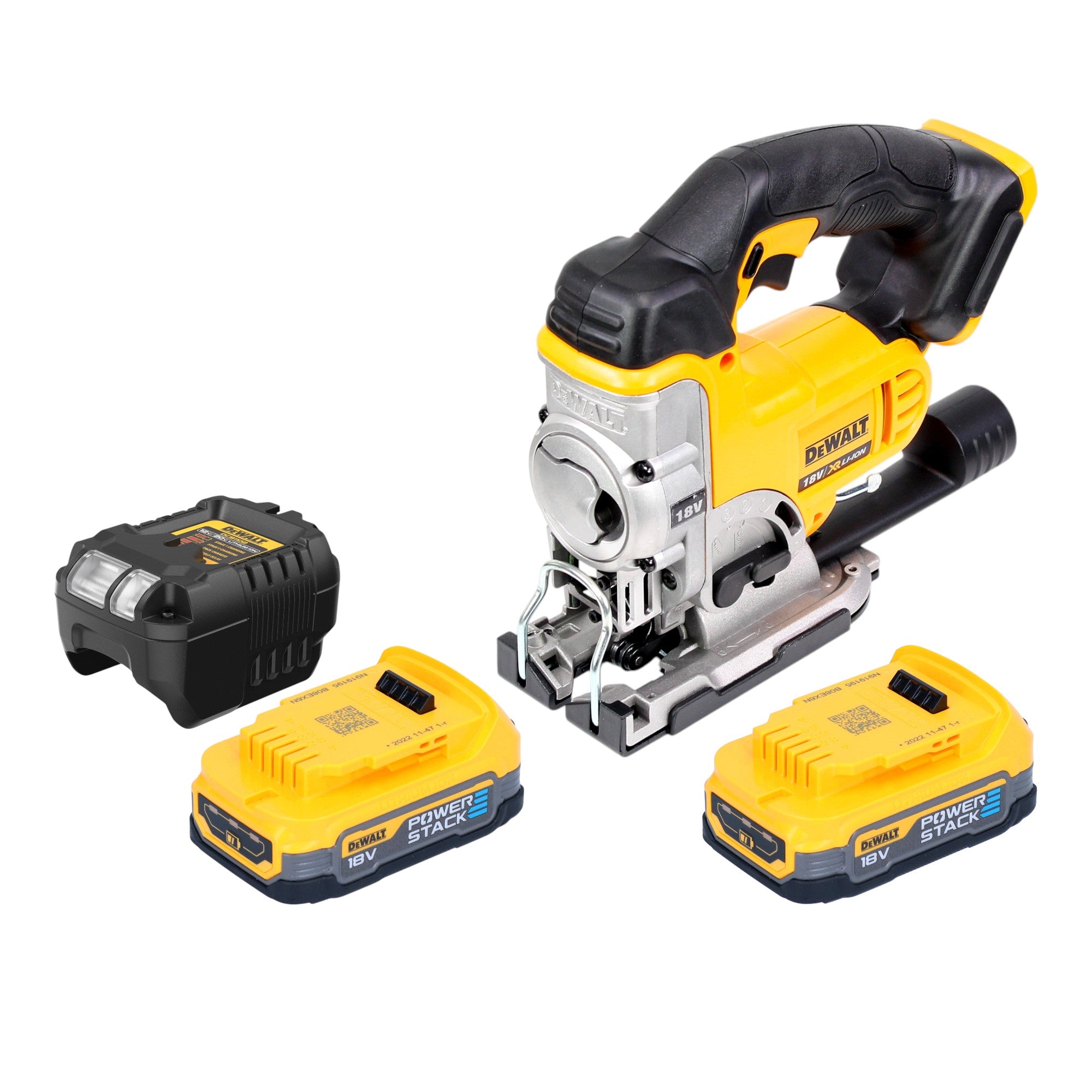 DeWalt DCS 331 E2 Akku Stichsaege 18 V 2x Powerstack Akku 1 7 Ah Ladegeraet 0 - toolbrothers