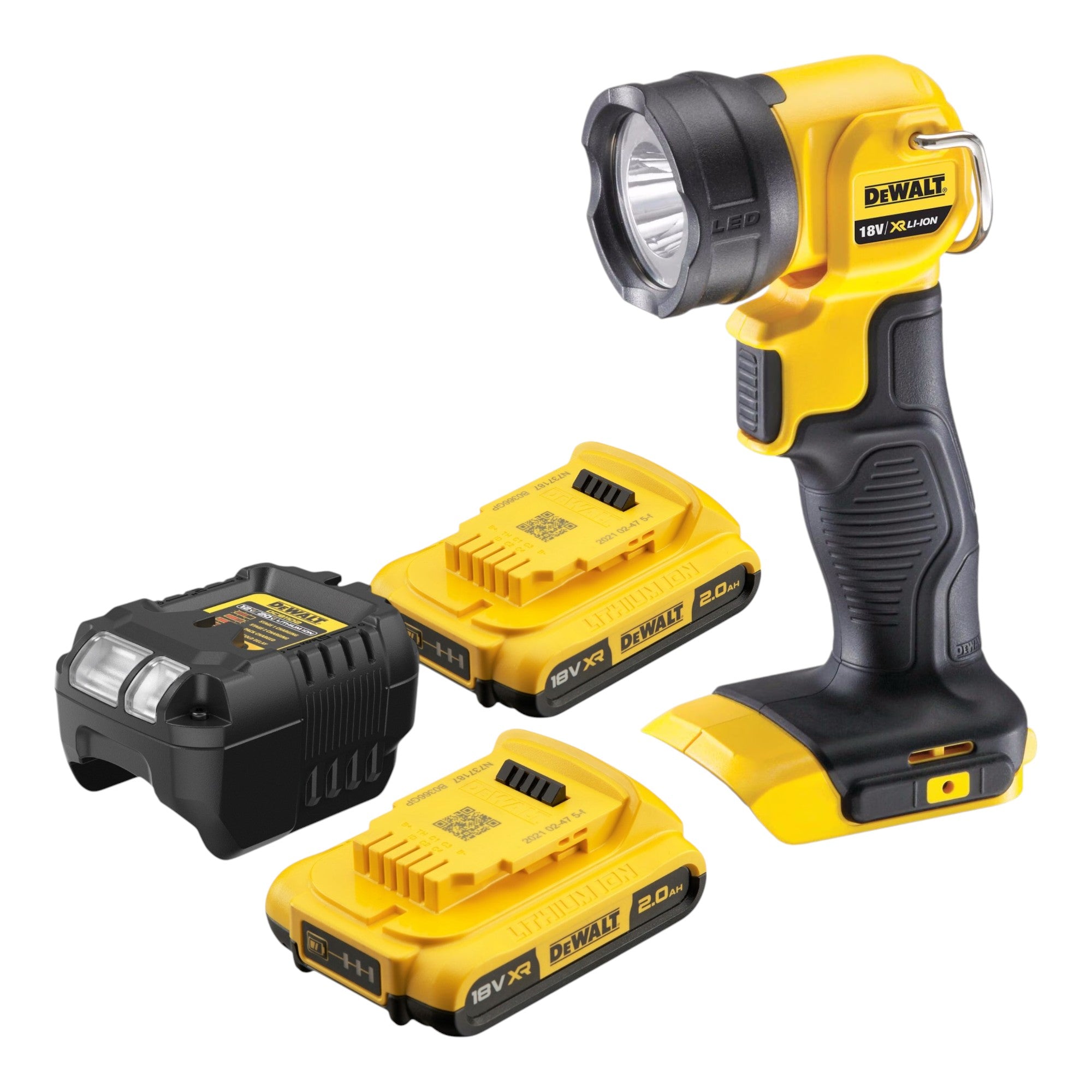 DeWalt DCL 040 D2 Akku Lampe 18 V 110 Lumen 2x Akku 2 0 Ah Ladegeraet 0 - toolbrothers