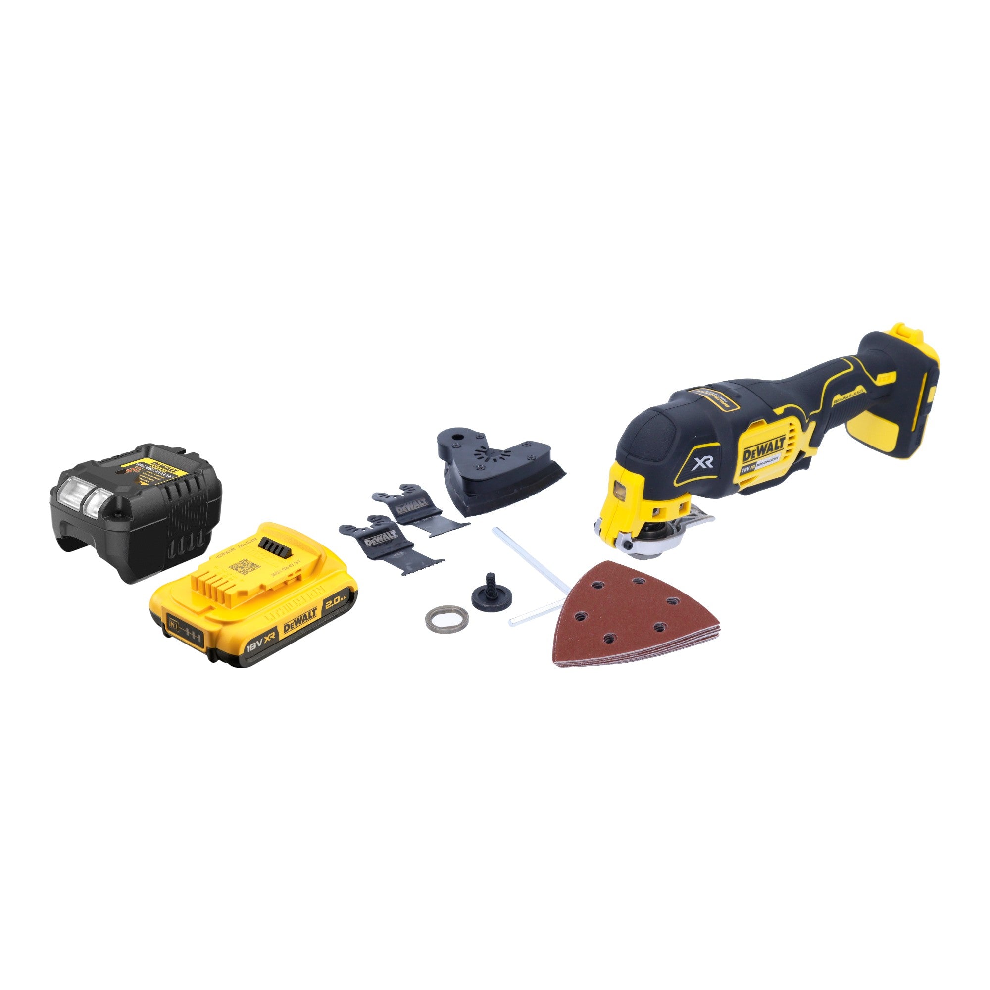 DeWalt DCS 355 D1 Akku Oszillierer Multitool 18 V Brushless 1x Akku 2 0 Ah Ladegeraet Zubehoer 0 - toolbrothers