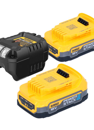 Soplador / soplador de hojas sin cable DeWalt DCV 100 E2 18 V + 2x batería Powerstack 1,7 Ah + cargador