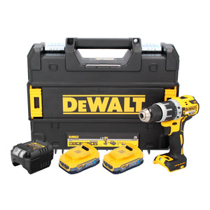 DeWalt DCD 796 E2T Akku Schlagbohrschrauber 18 V 70 Nm Brushless + 2x Powerstack Akku 1,7 Ah + Ladegerät + TSTAK