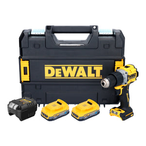 DeWalt DCD 805 E2T Akku Schlagbohrschrauber 18 V 90 Nm Brushless + 2x Powerstack Akku 1,7 Ah + Ladegerät + TSTAK