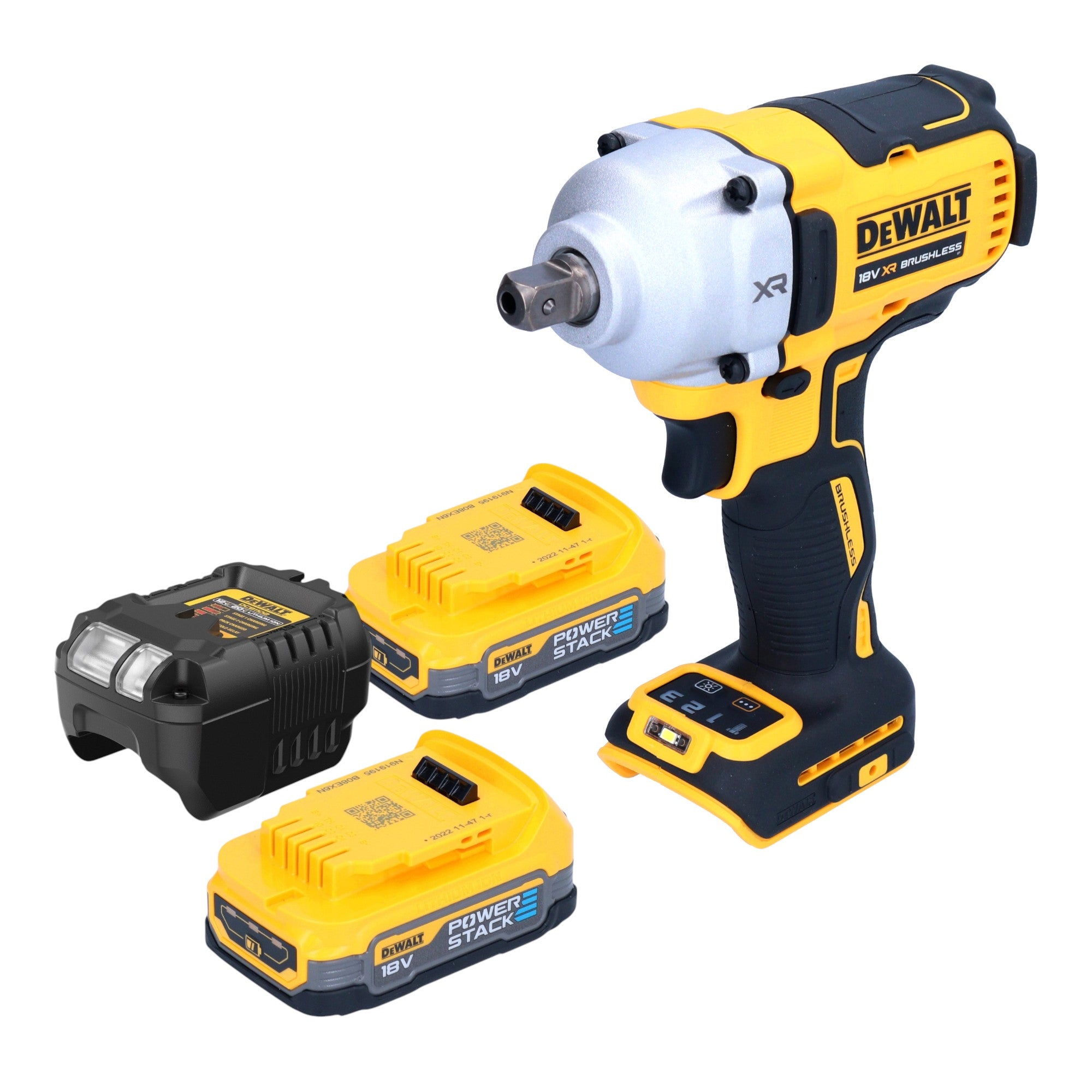 DeWalt DCF 892 E2 Akku Schlagschrauber 18 V 812 Nm 1 2 Brushless 2x Powerstack Akku 1 7 Ah Ladegeraet 0 - toolbrothers