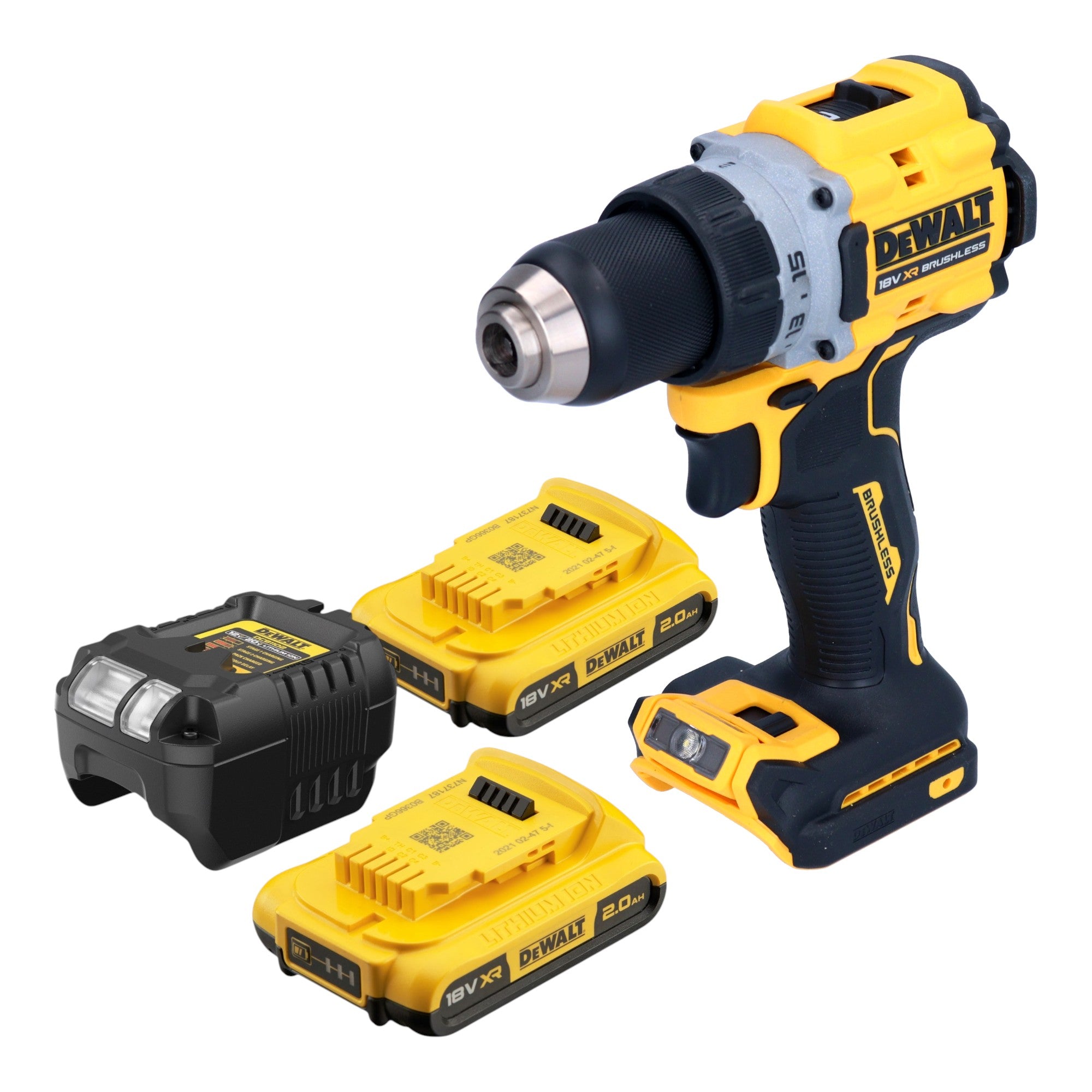 DeWalt DCD 800 D2 Akku Bohrschrauber 18 V 90 Nm Brushless 2x Akku 2 0 Ah Ladegeraet 0 - toolbrothers